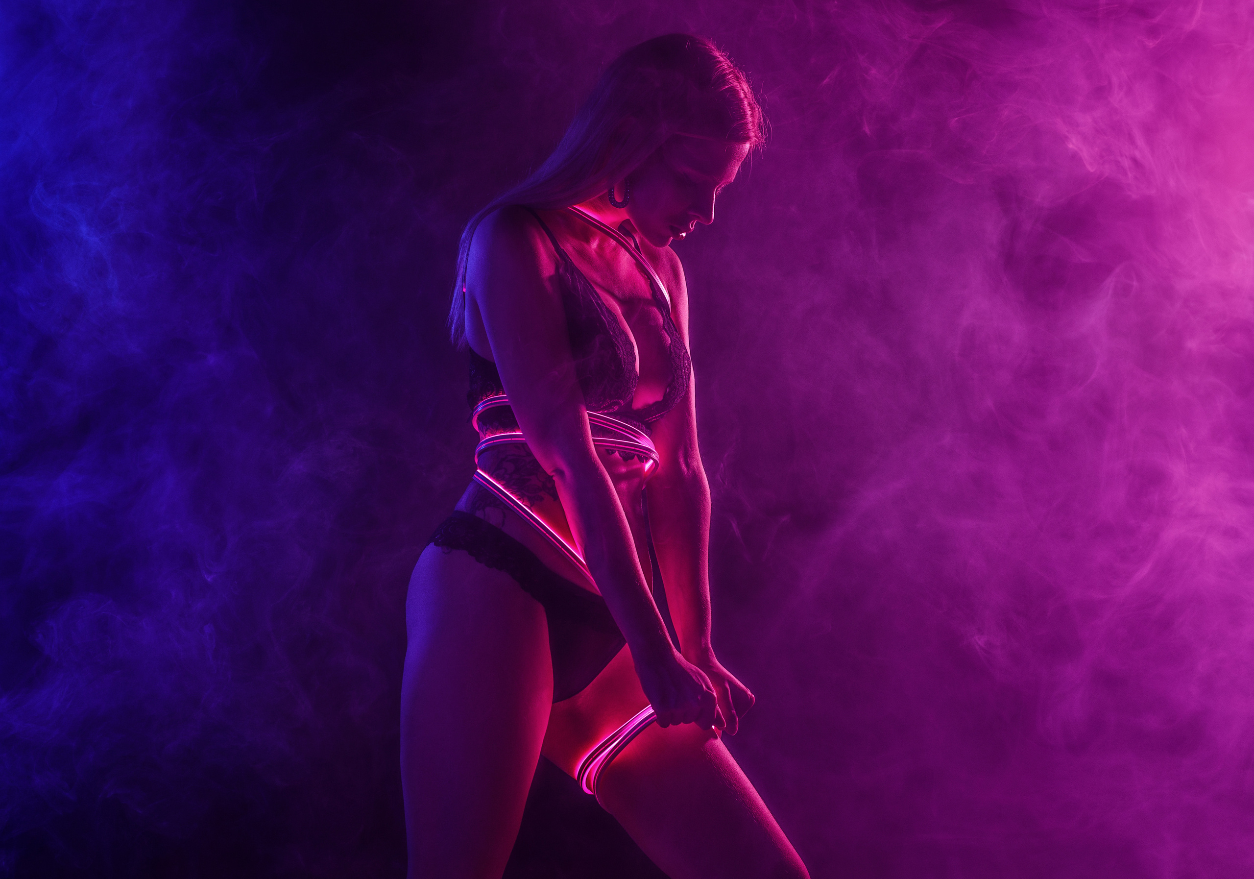 Портретная женская фотосессия в студии Саратов. Фотограф Сергей Сорокин — классический портрет и НЮ в Саратове