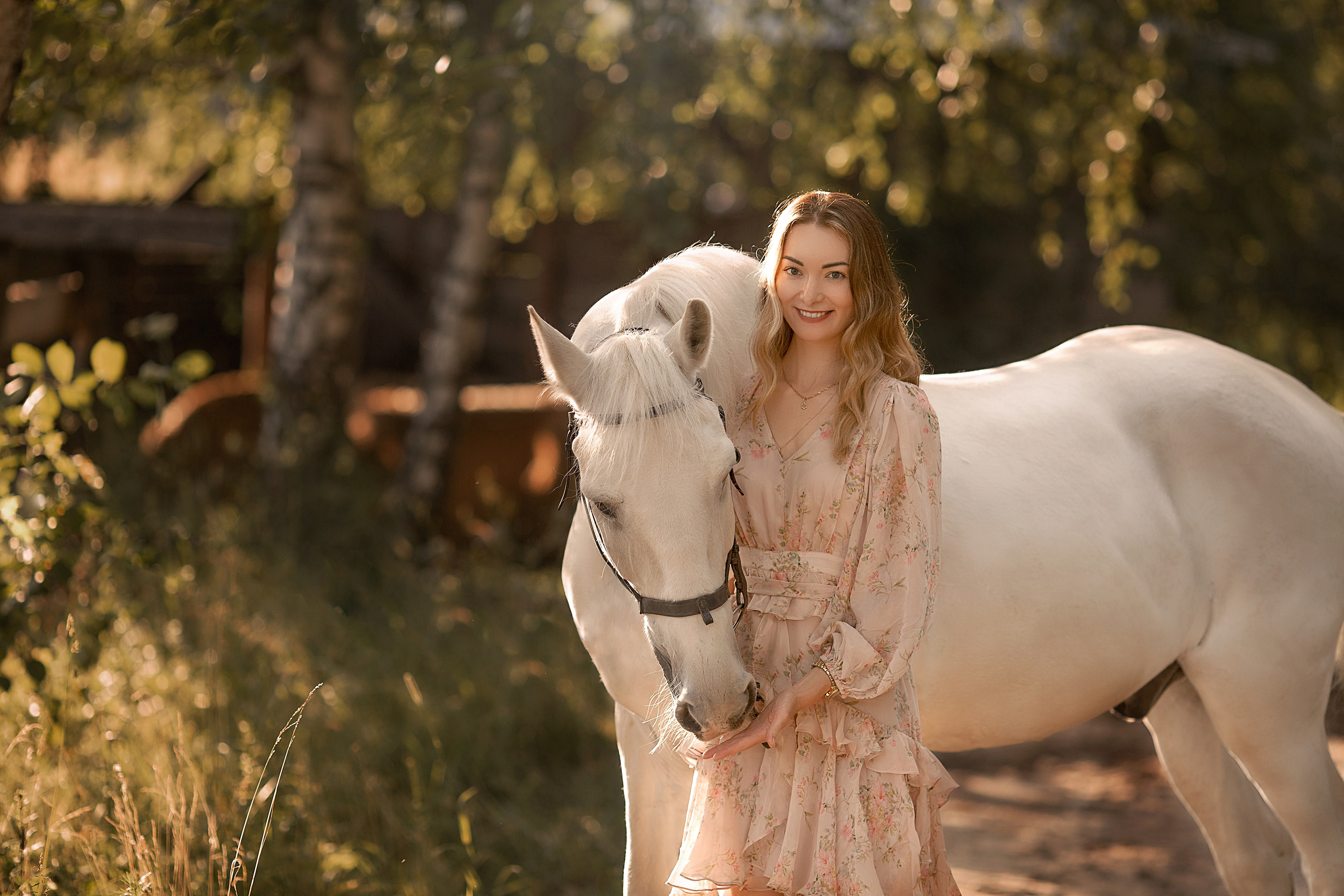 Кристина и семья с Воробьем. Фотосессия с лошадьми в Нижнем Новгороде