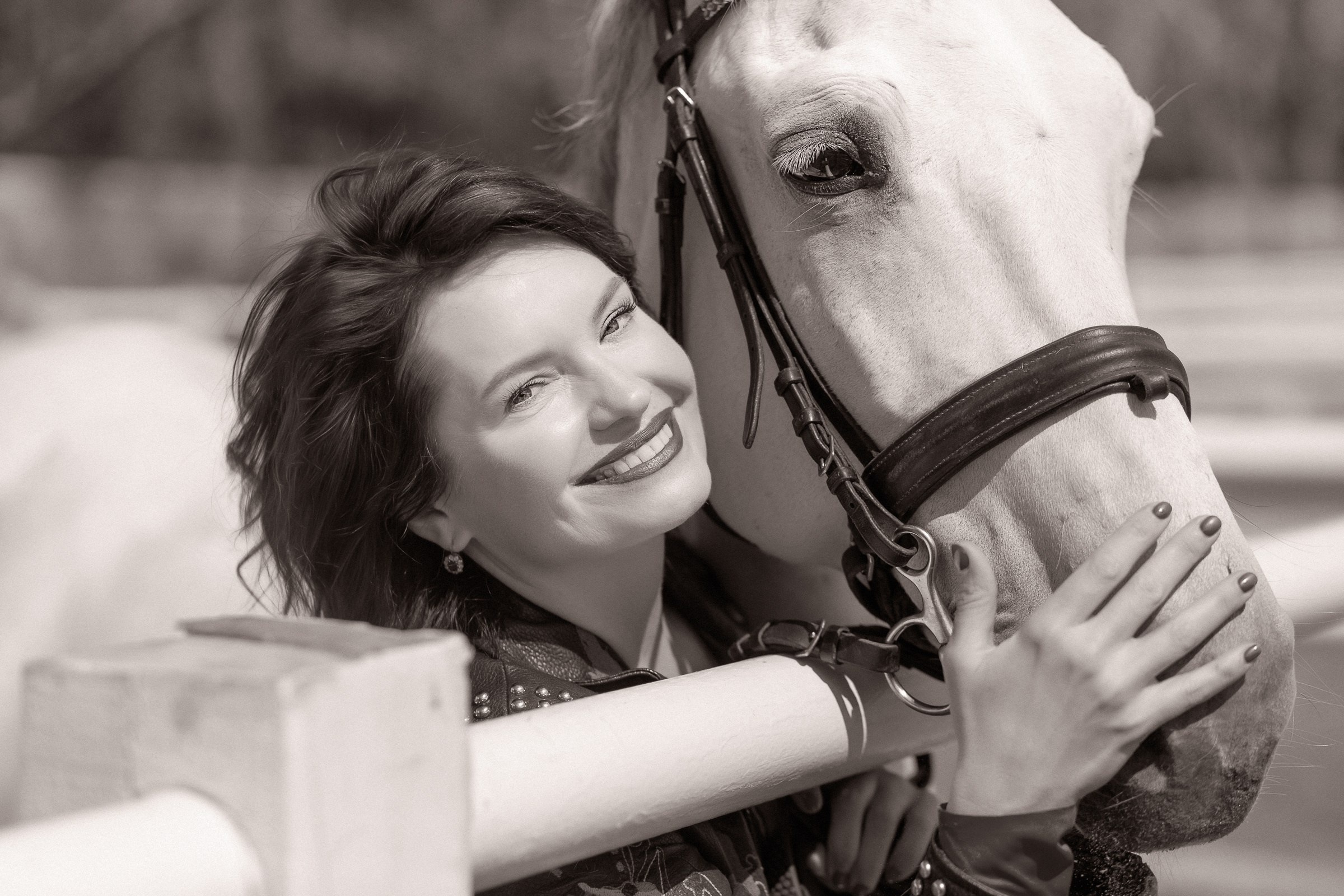 Галина и ее лошадь Сказка. Фотограф женский и мужской портрет Санкт-Петербург