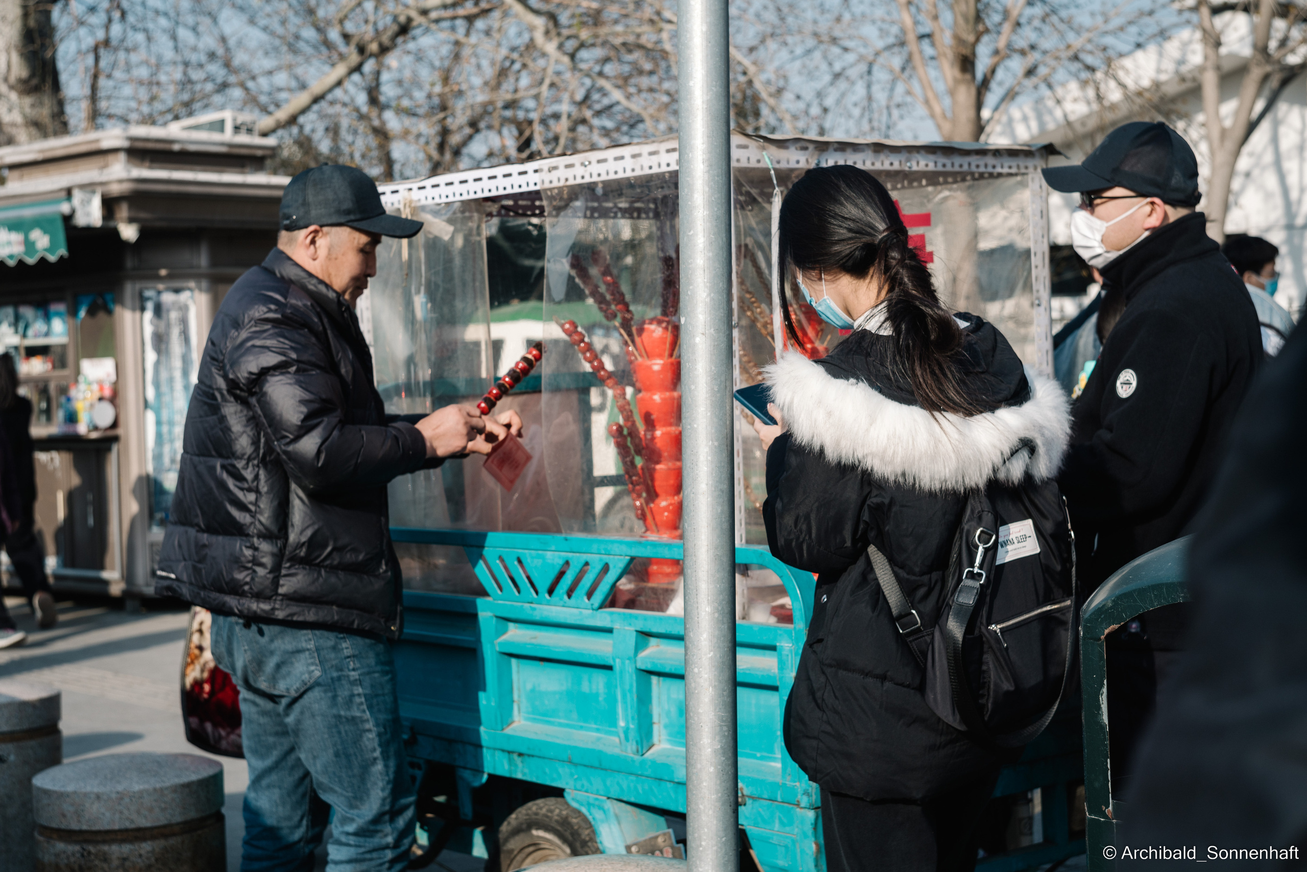 Park, tea and cats. Photographer in Guangzhou, China. Archibald Sonnenhaft
