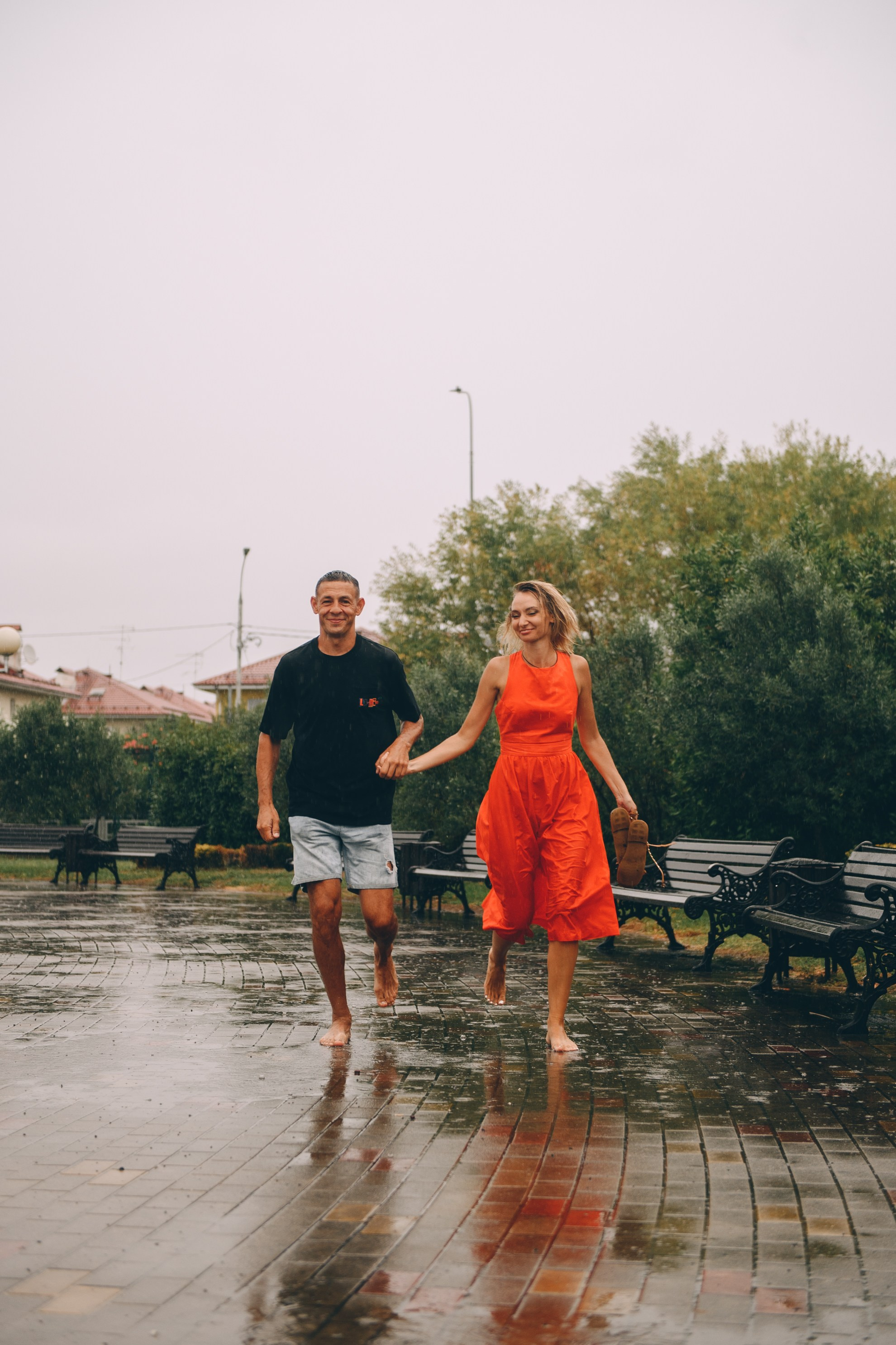Под летним дождем. Орнитологический парк. Свадебный и семейный фотограф София Невская