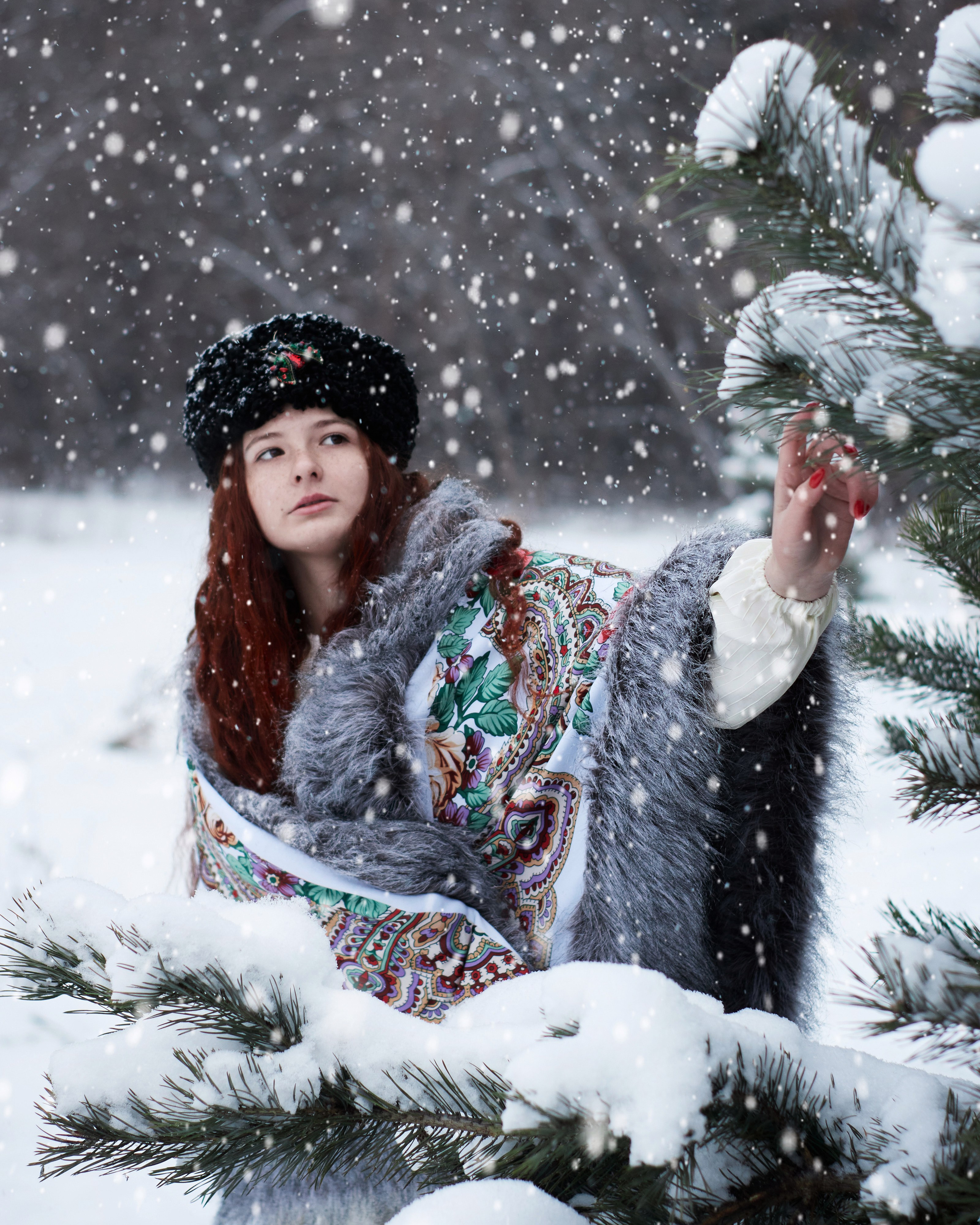 зимняя фотосессия фотограф в городе Полярные Зори Кандалакша