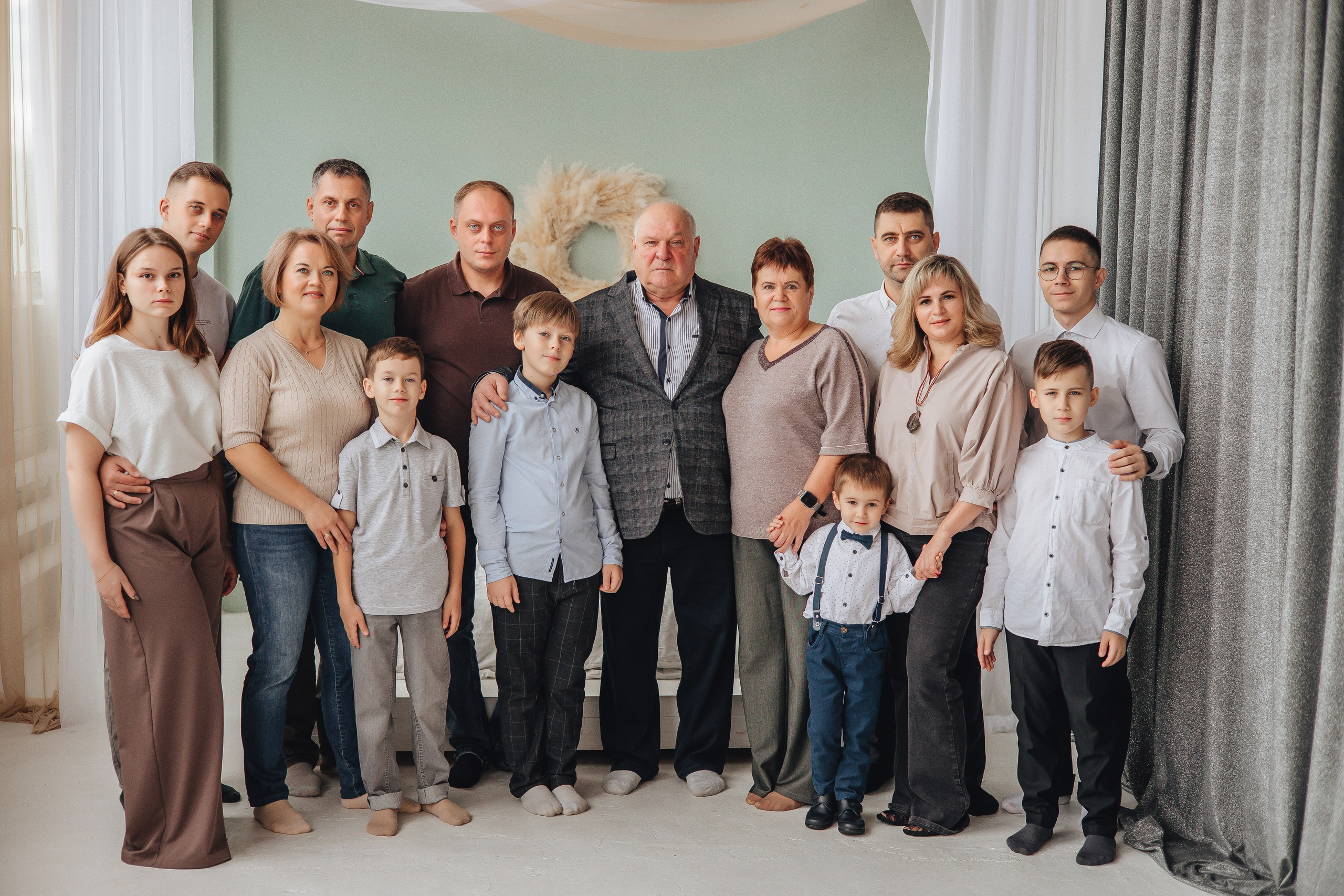 Большая семья. Студия. Свадебный и семейный фотограф Пушкин Царское Село СПБ Питер Санкт-Петербург и Рязань Ольга Козлова