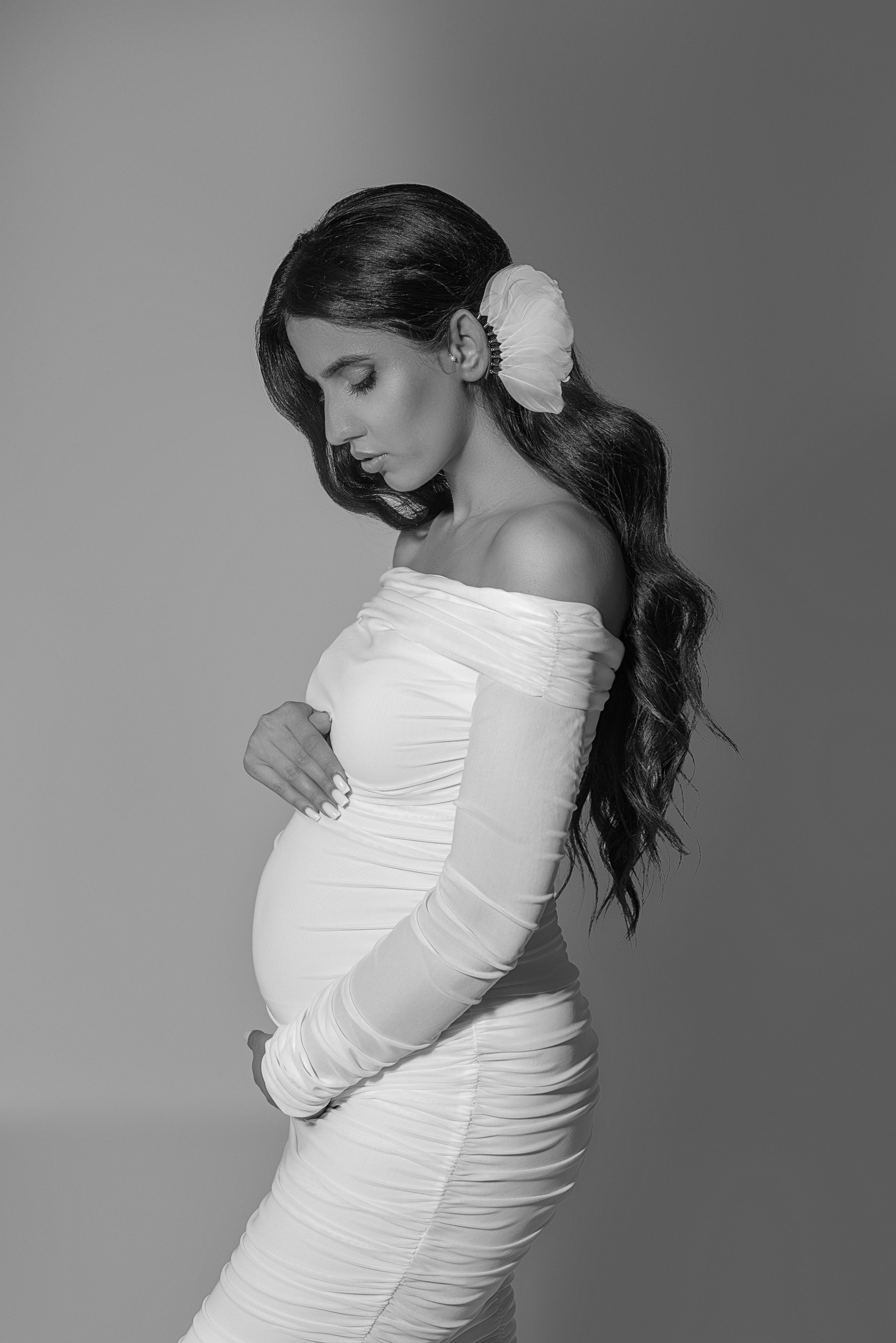 Стильная фотосессия беременности. Фотограф беременности и новорожденных в Рязани