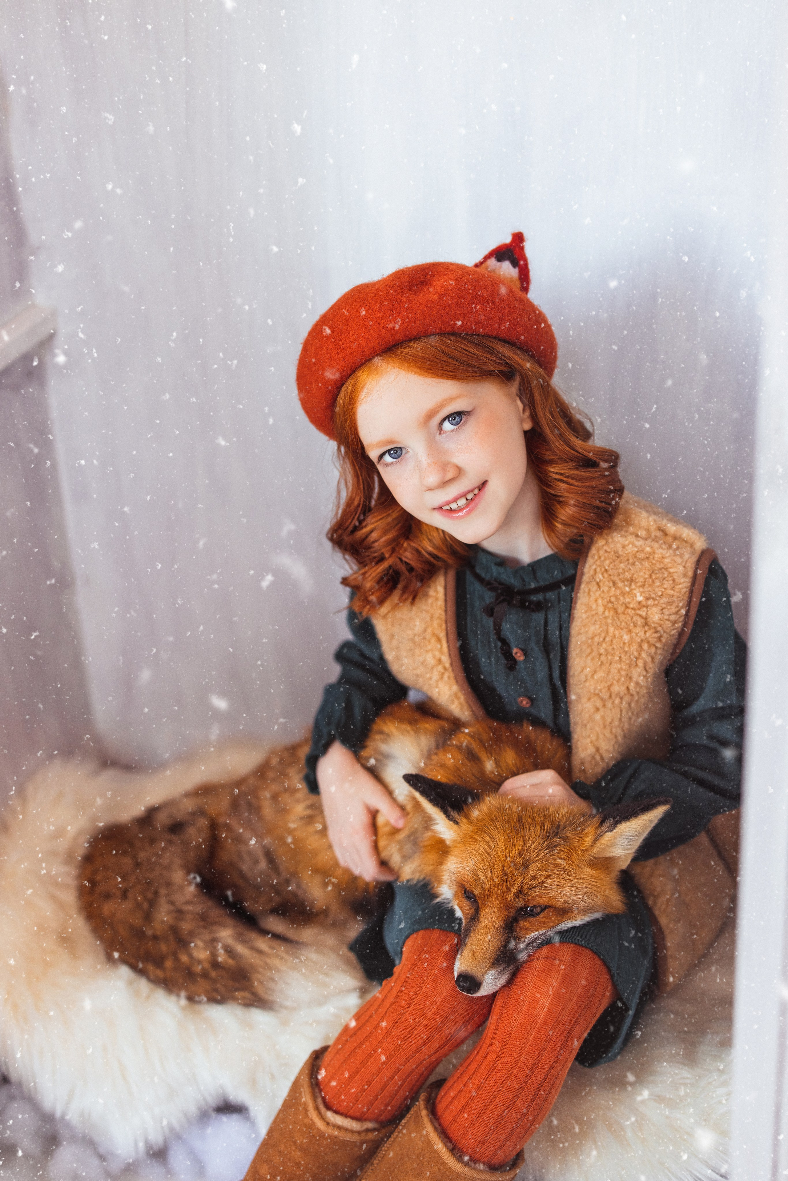 Фотостудия «Мастерская», с лисом. Семейный и детский фотограф в Краснодаре Анна Трашкова
