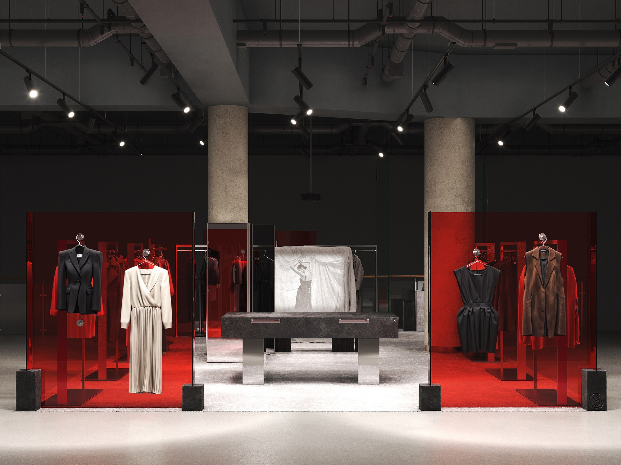 Визуализация магазина одежды. 3Д визуализация интерьеров Кайгородцева Алена