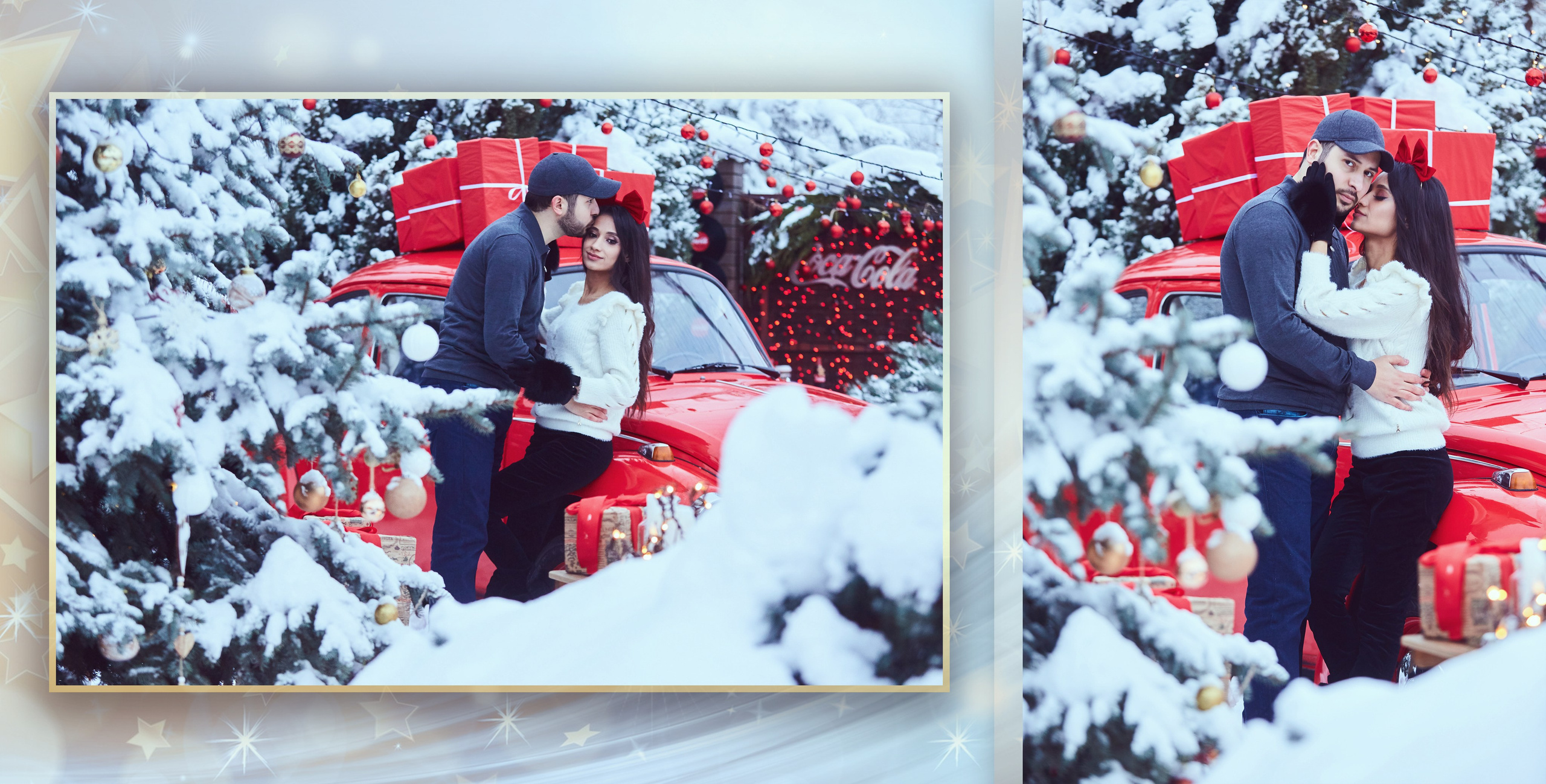 Книга с новогодней фотосессии в уличной локации. Фотохудожник Наталия Кирсанова