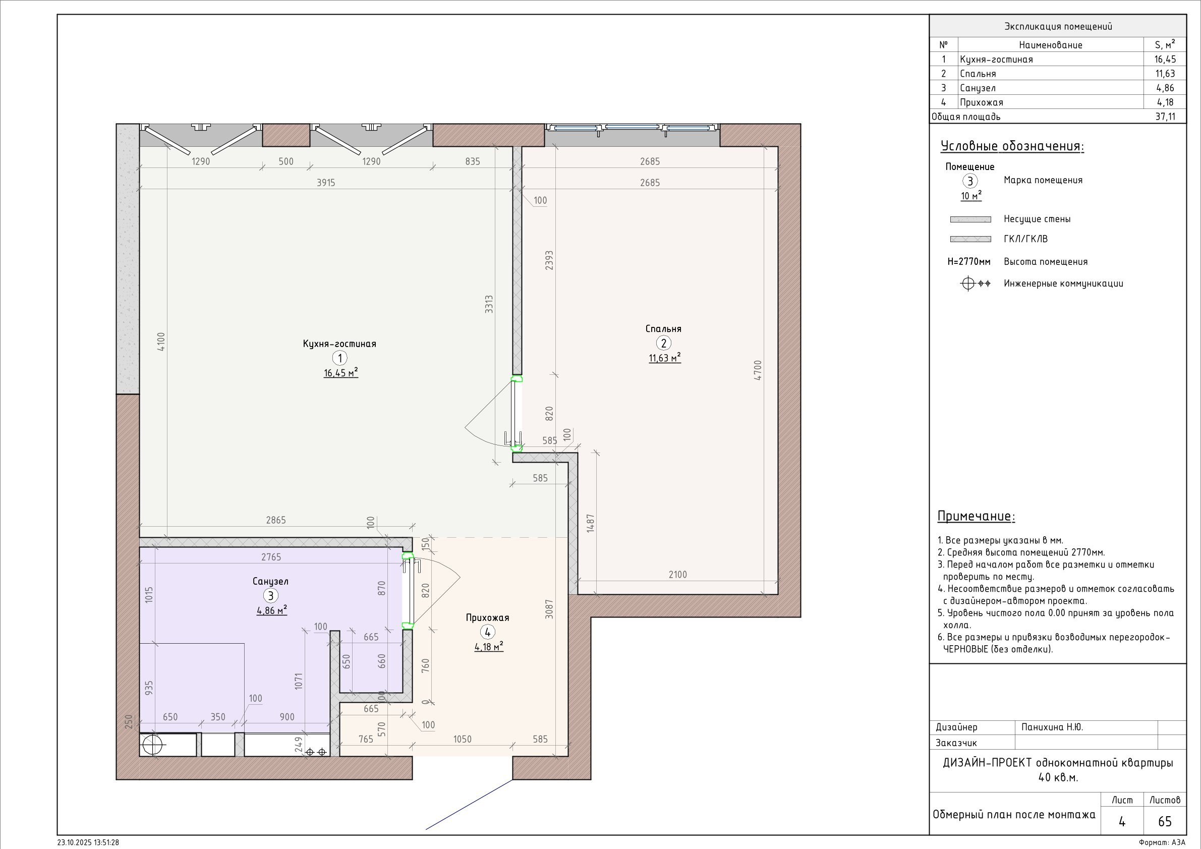 Пример проекта. Дизайнер для Ваших уникальных интерьеров Панихина Наталья