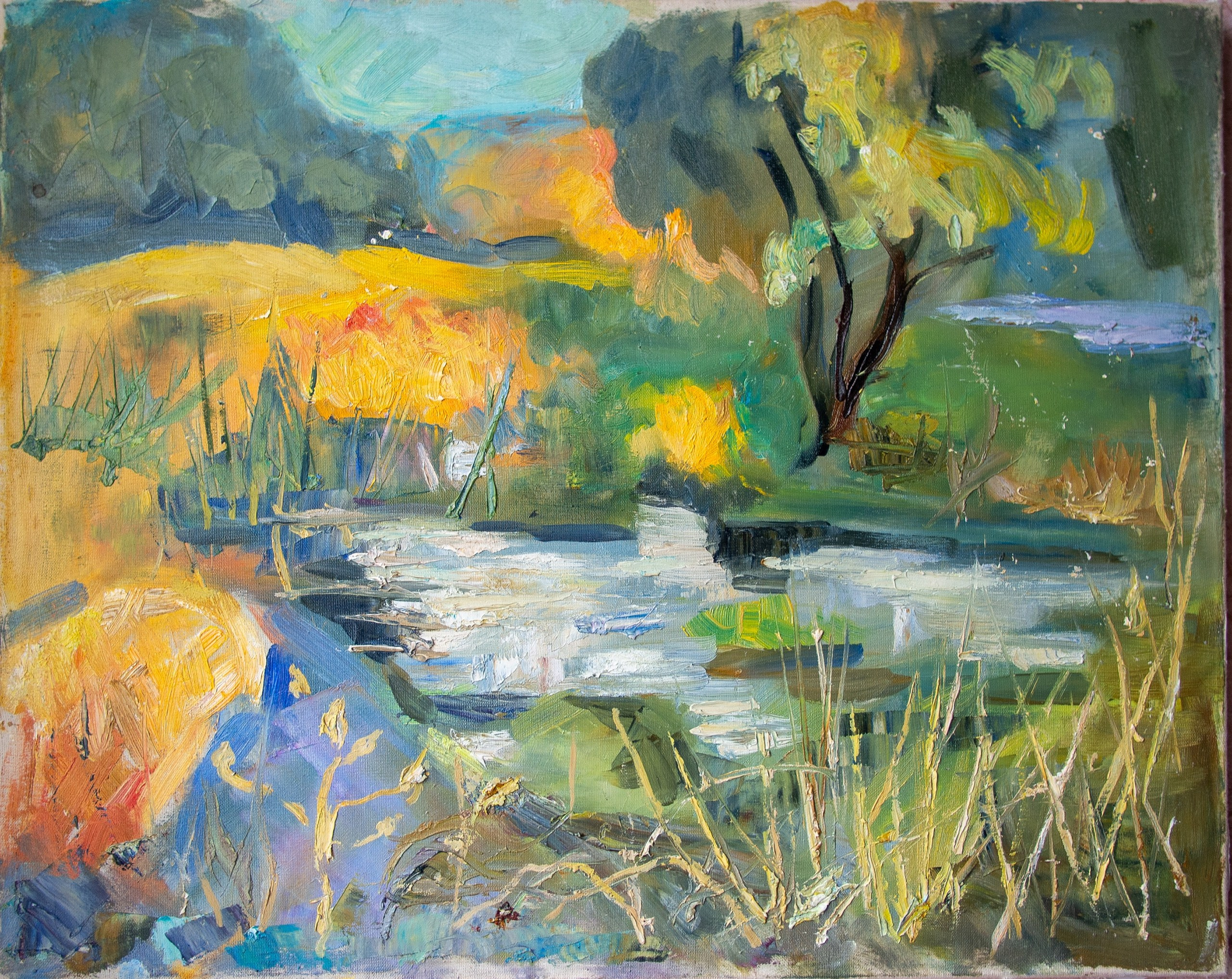 "Этюд перед закатом", Холст, масло. 40х50 см, 2007 год