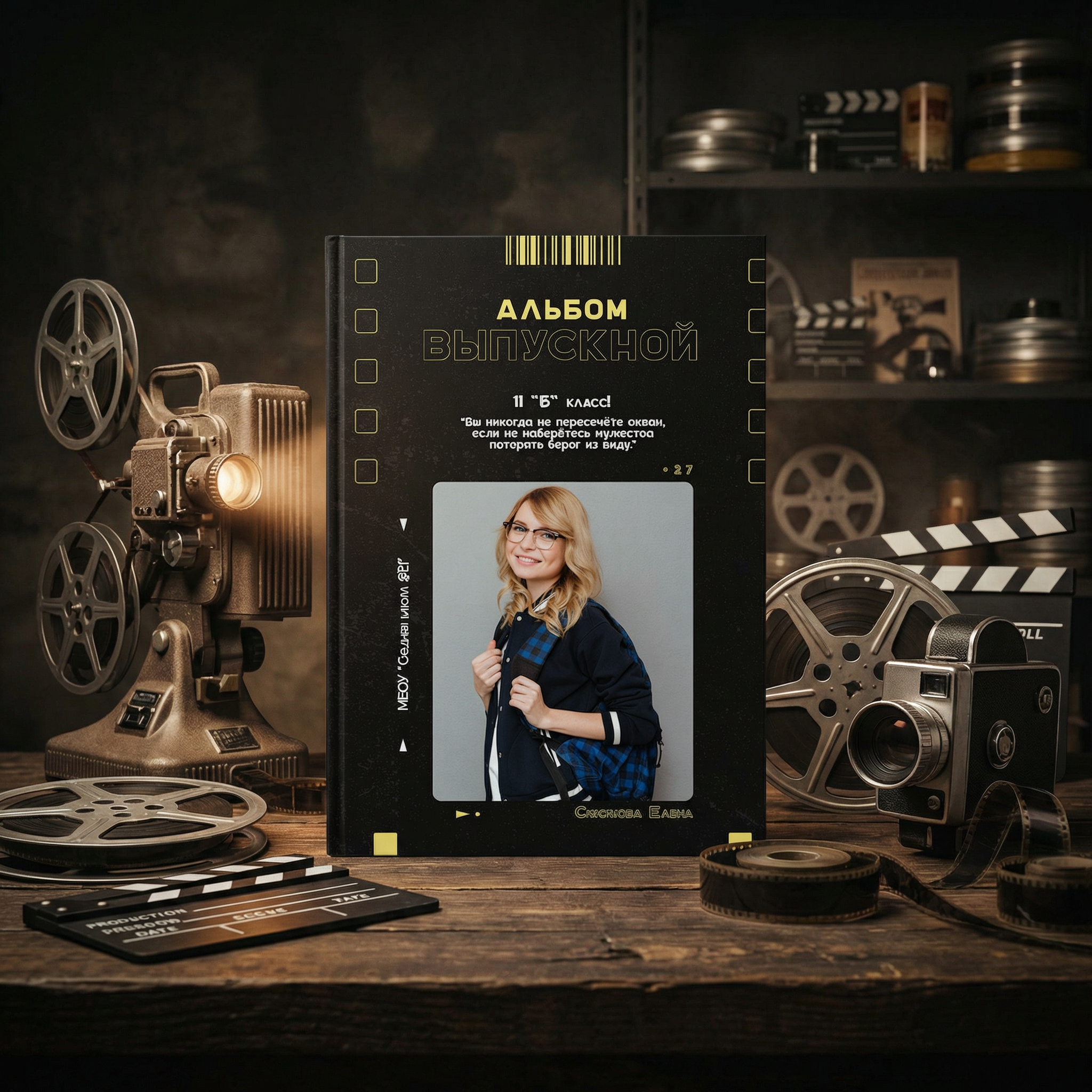 022 Film. Дизайны, psd шаблоны школьных и выпускных альбомов и обложек