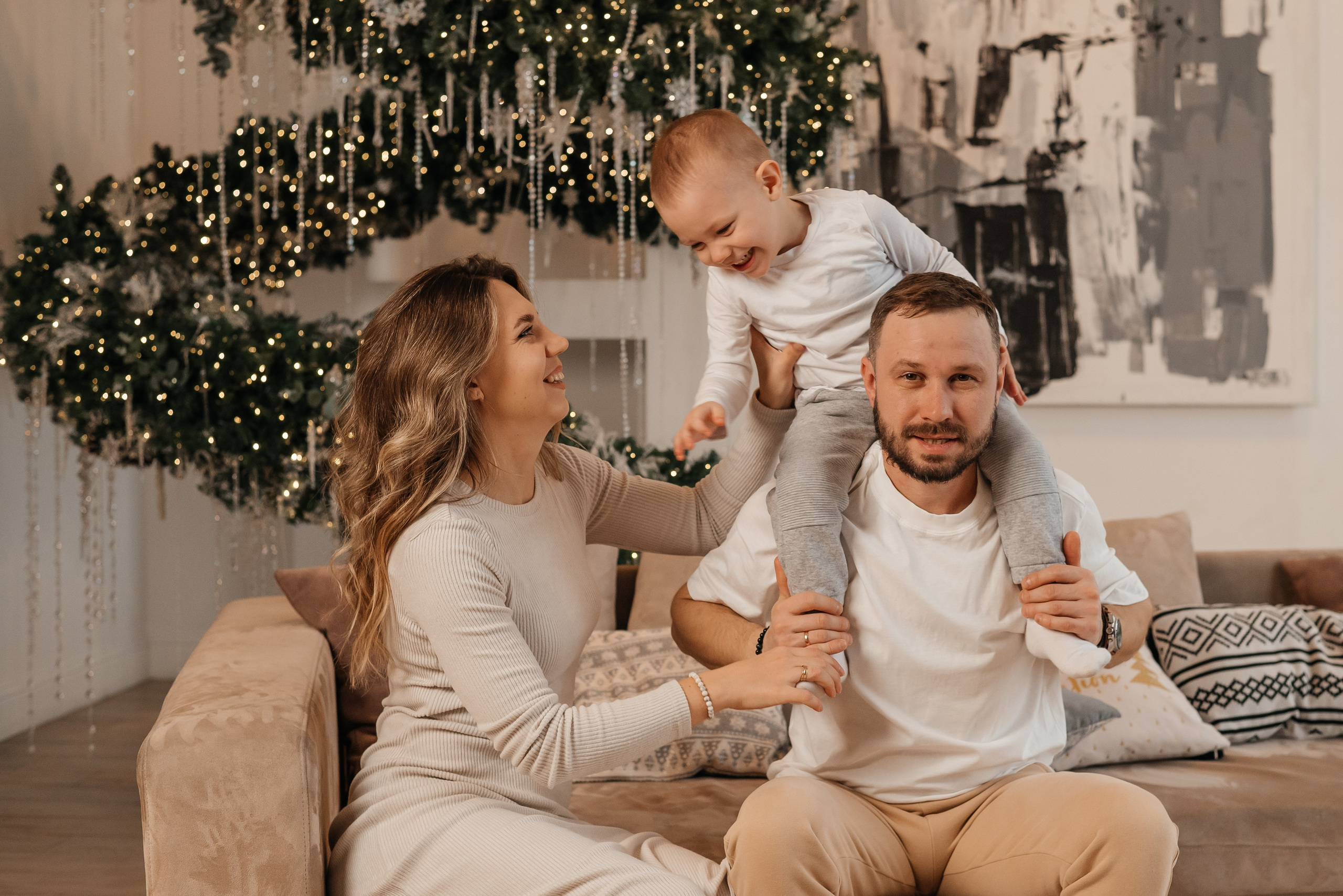 Новогодняя семейная фотосессия. Семейный и детский фотограф Кущ Наташа