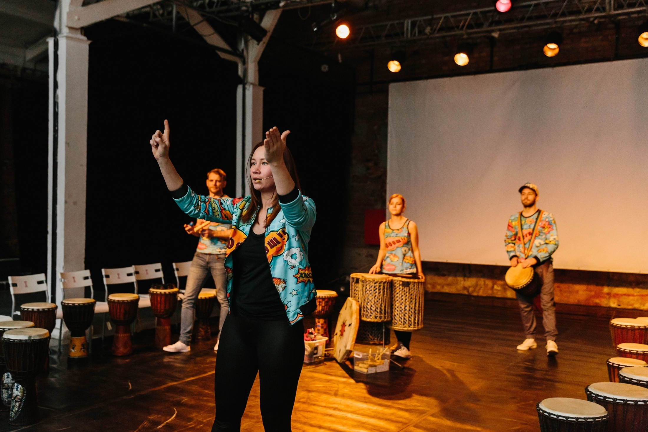 Фотография пространство Скороход  корпоратив презентация тимбилдинг с барабанами вбарабан