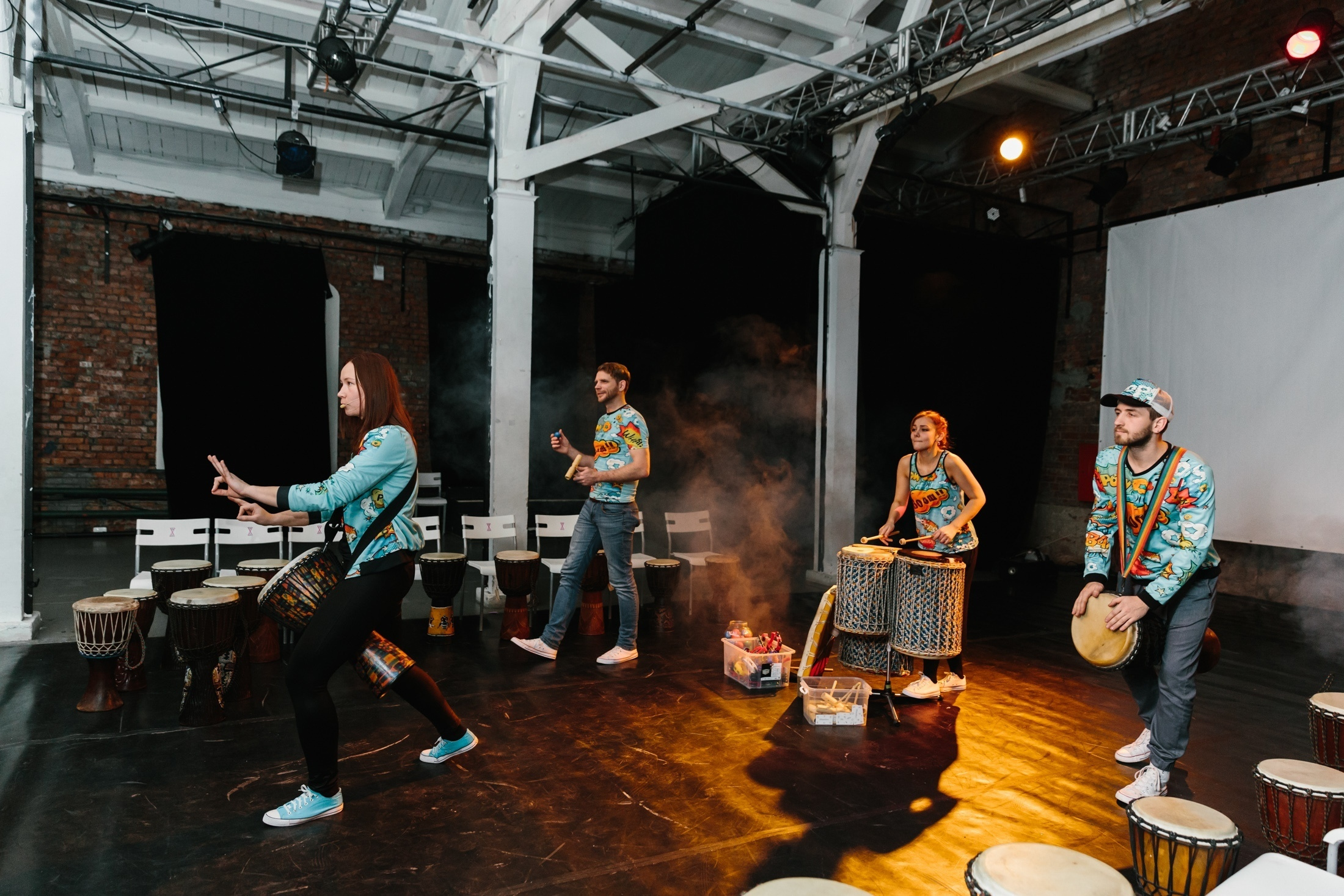 Фотография пространство Скороход  корпоратив презентация тимбилдинг с барабанами вбарабан