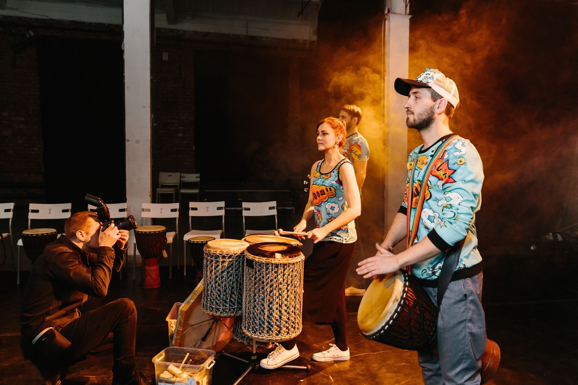 Фотография пространство Скороход  корпоратив презентация тимбилдинг с барабанами вбарабан