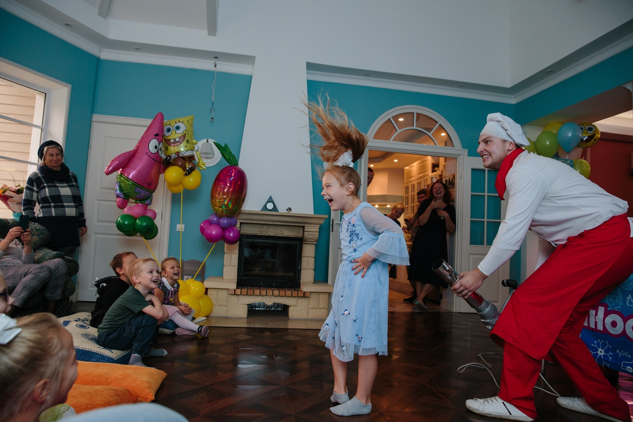 фотография детский день рождения ребенка дома аниматор научное шоу сухой лед