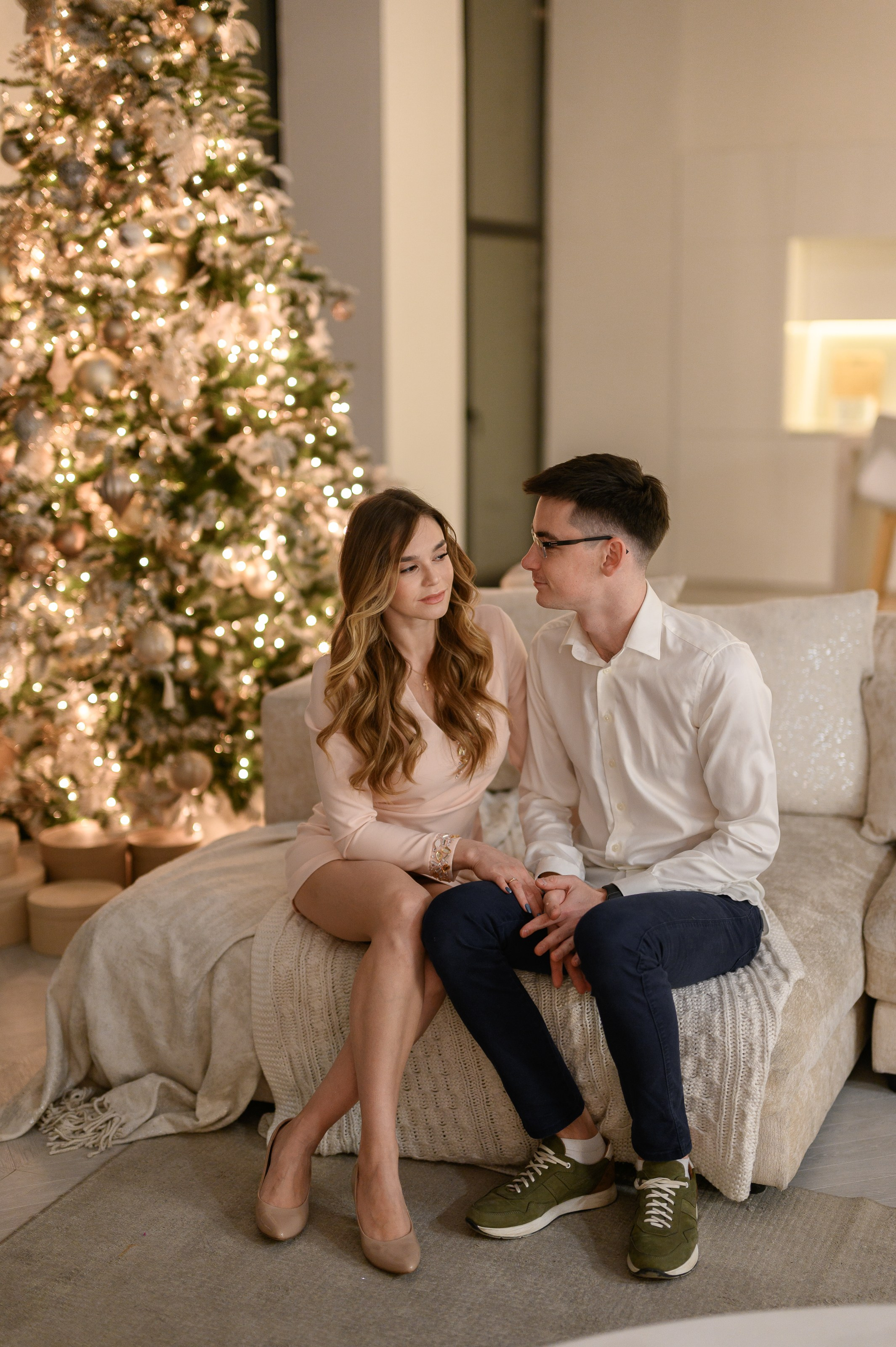 Семейная новогодняя фотосессия в фотостудии Мимика, зал Мия. Semerlina.ru