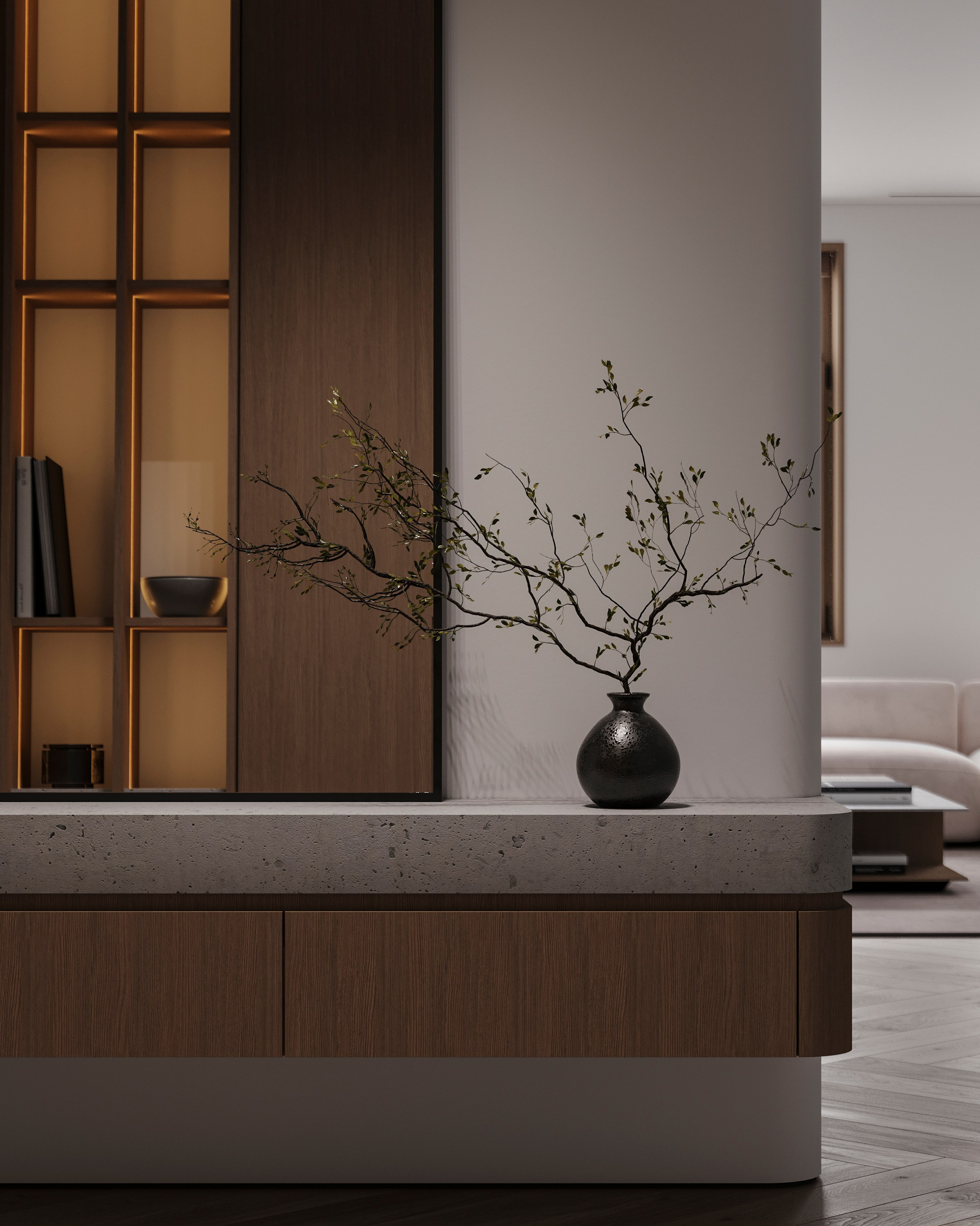 URBAN RETREAT | DESIGNER ANNE KIREEVA. Interior Visualization by Valerie Stetyukevich