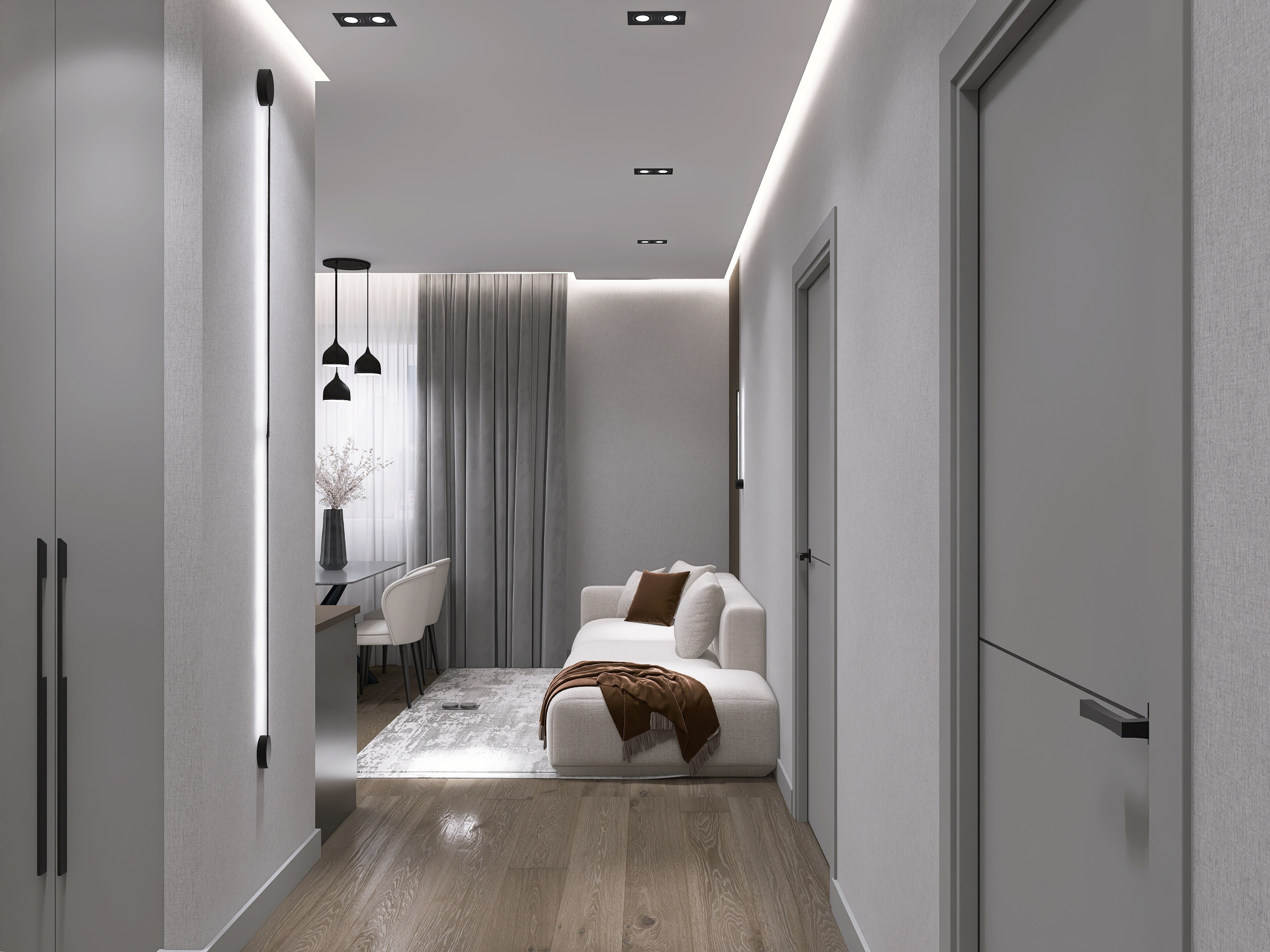 ЖК  на Добролюбова. Площадь 65 кв. м. Дизайнер интерьера в Новосибирске_Елена Сергеева