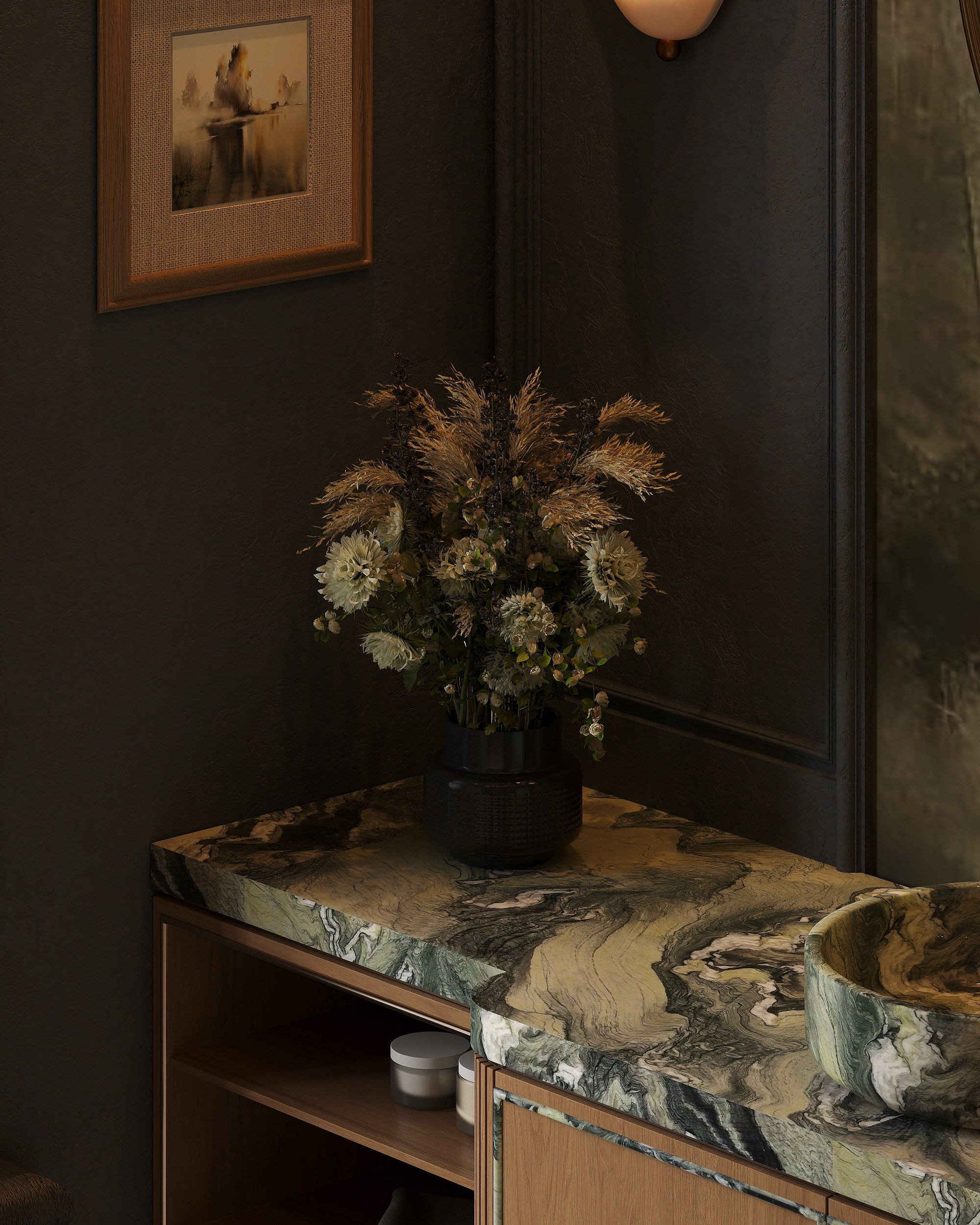 Vintage bathroom. Solovets visualization