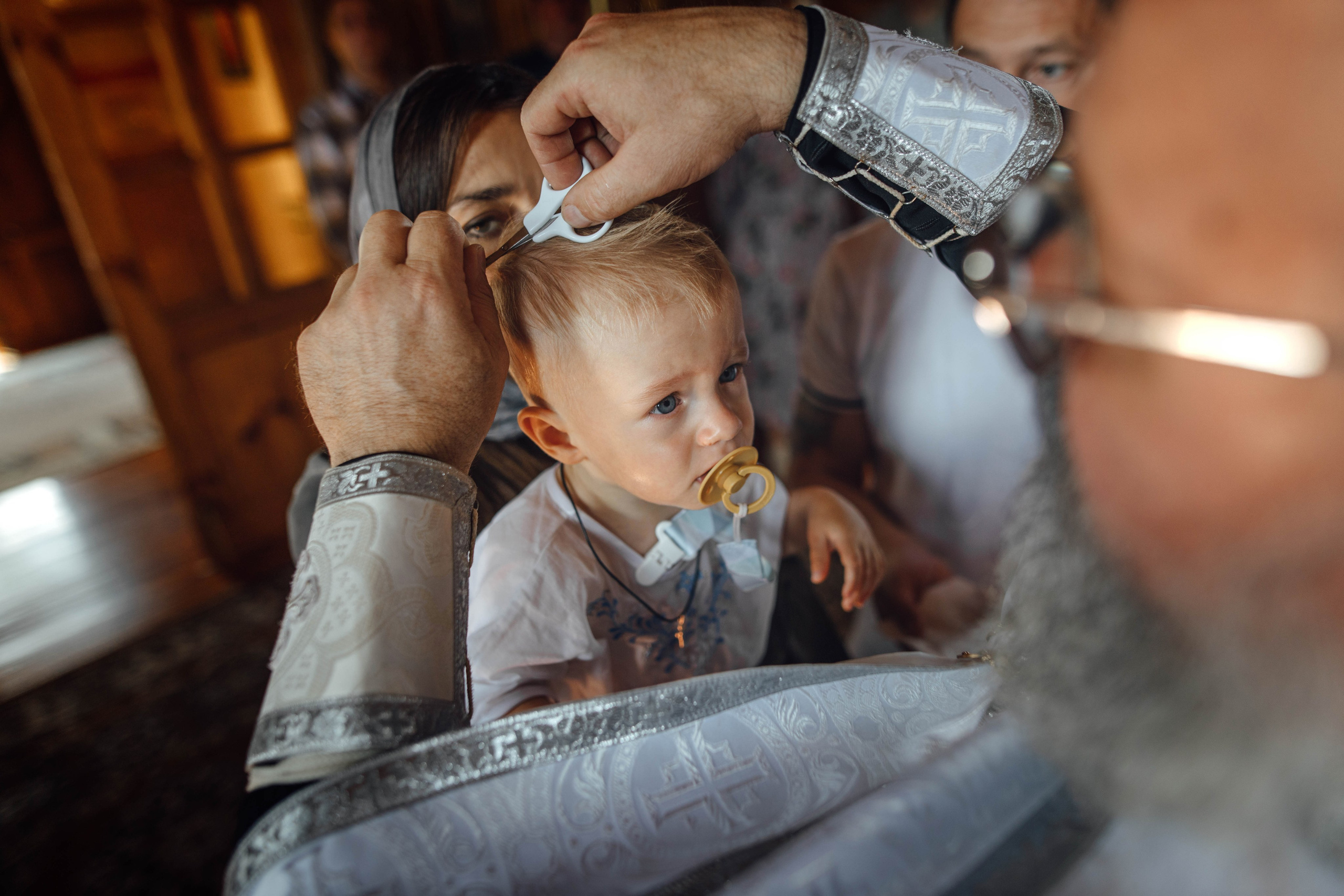 Крещение Тимофея, д. Киевец, храм Святой Троицы, август 2025