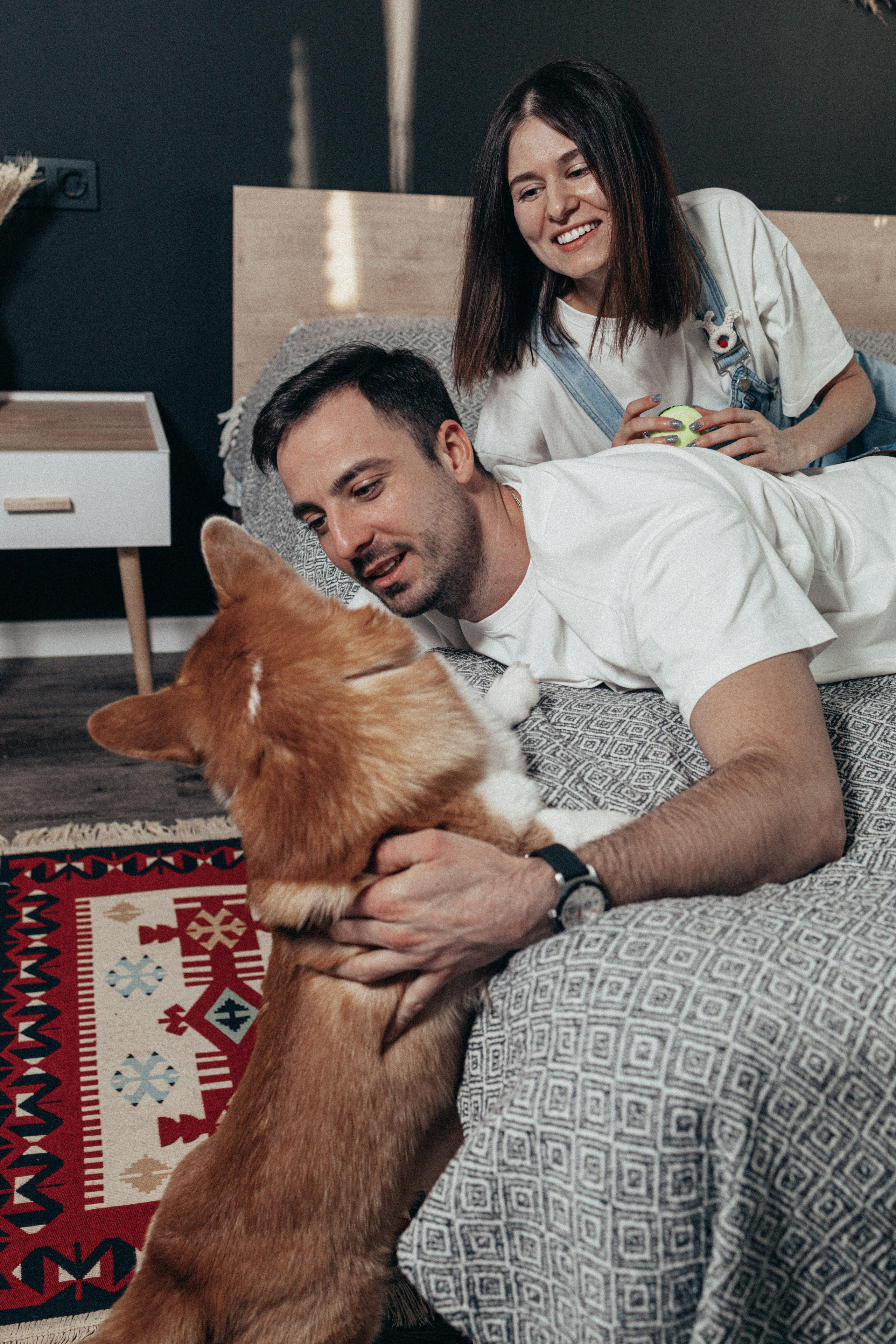 Кирилл, Настя и коржик Рико