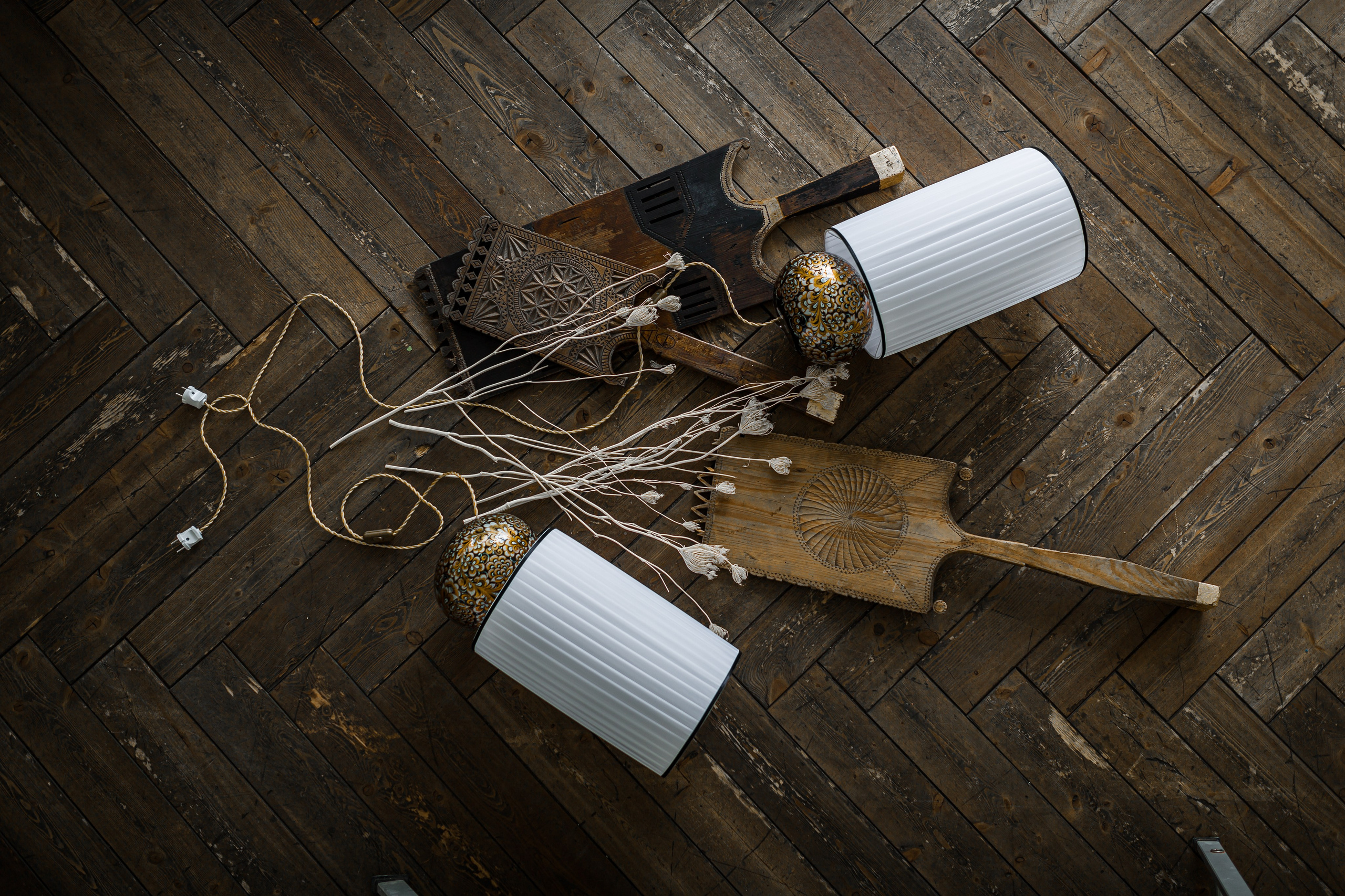 Лампы «Хохлома». Съемки для бизнеса в Москве