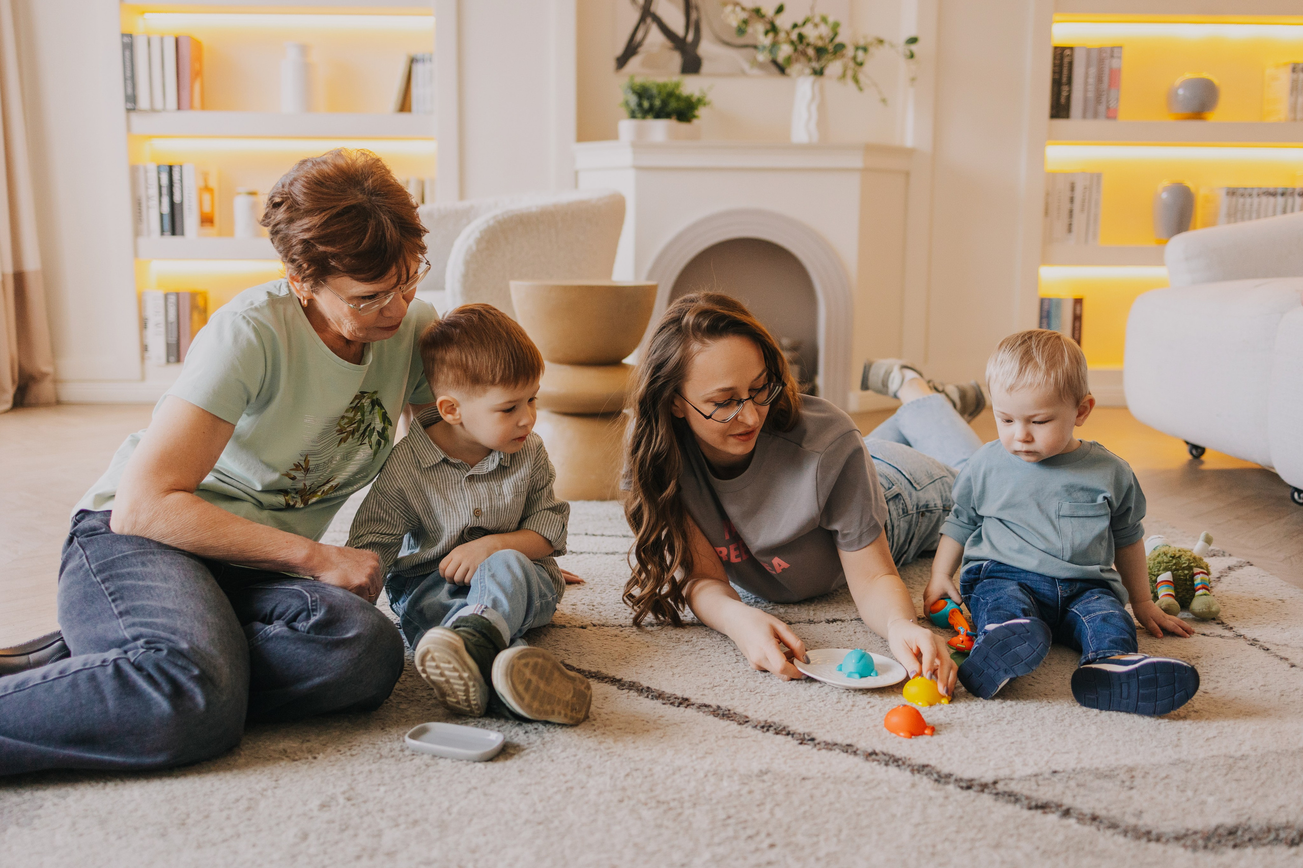 Большая семья. Домашняя фотосессия