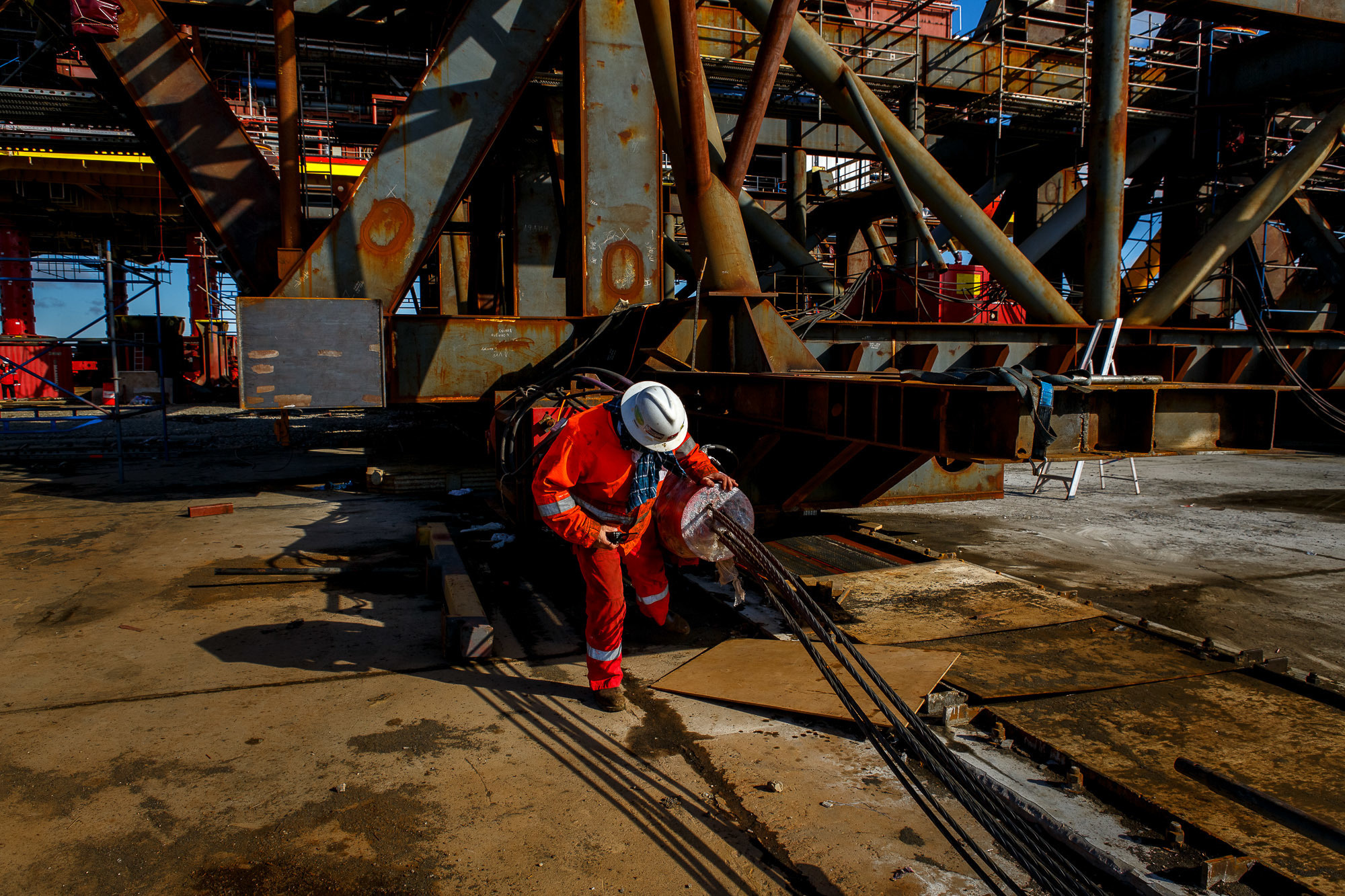 Mammoet подъем верхнего строения. Фотограф в Астрахани