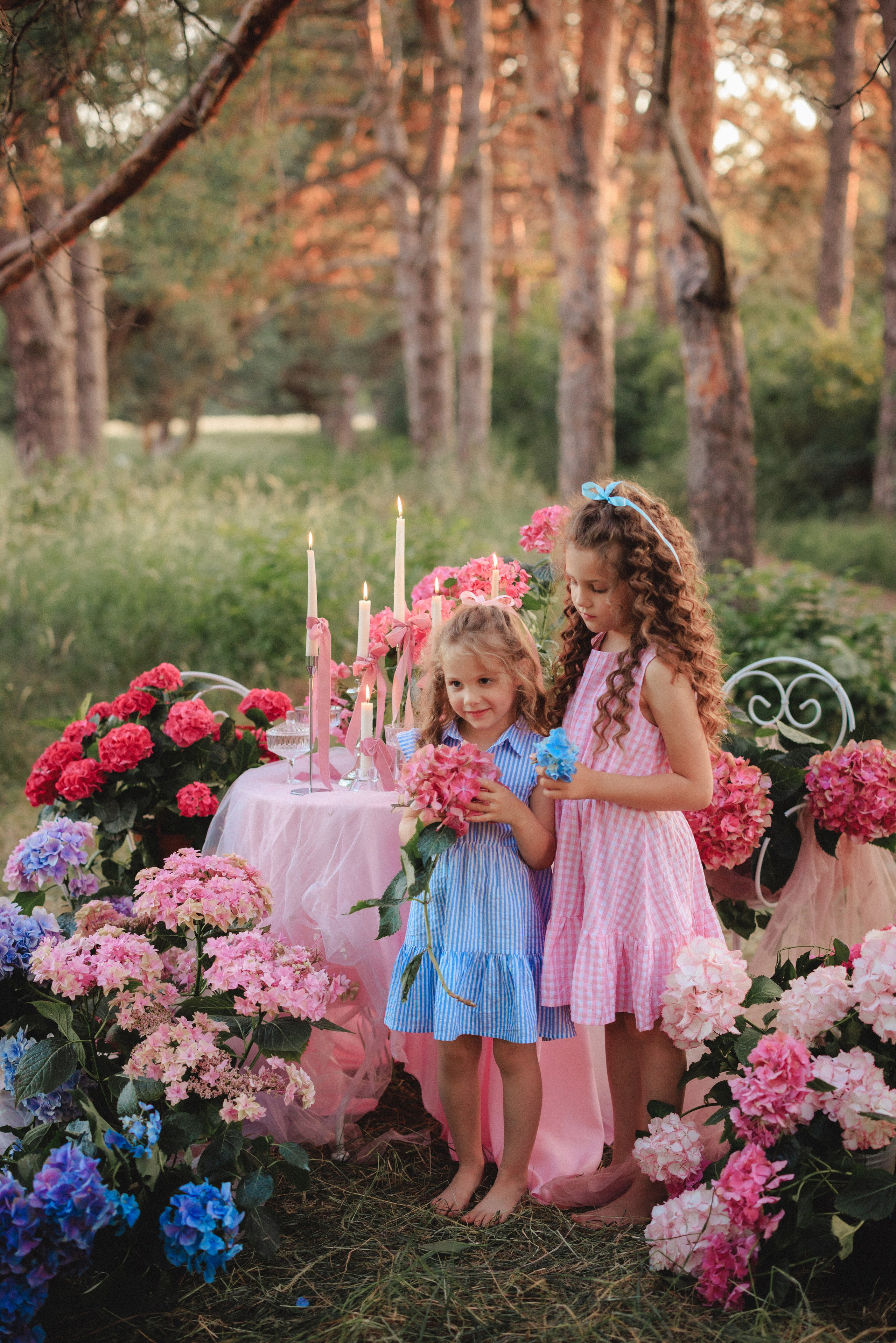 Цветочная фотосессия в лесу. Семейный и детский фотограф в Краснодаре Анна Трашкова