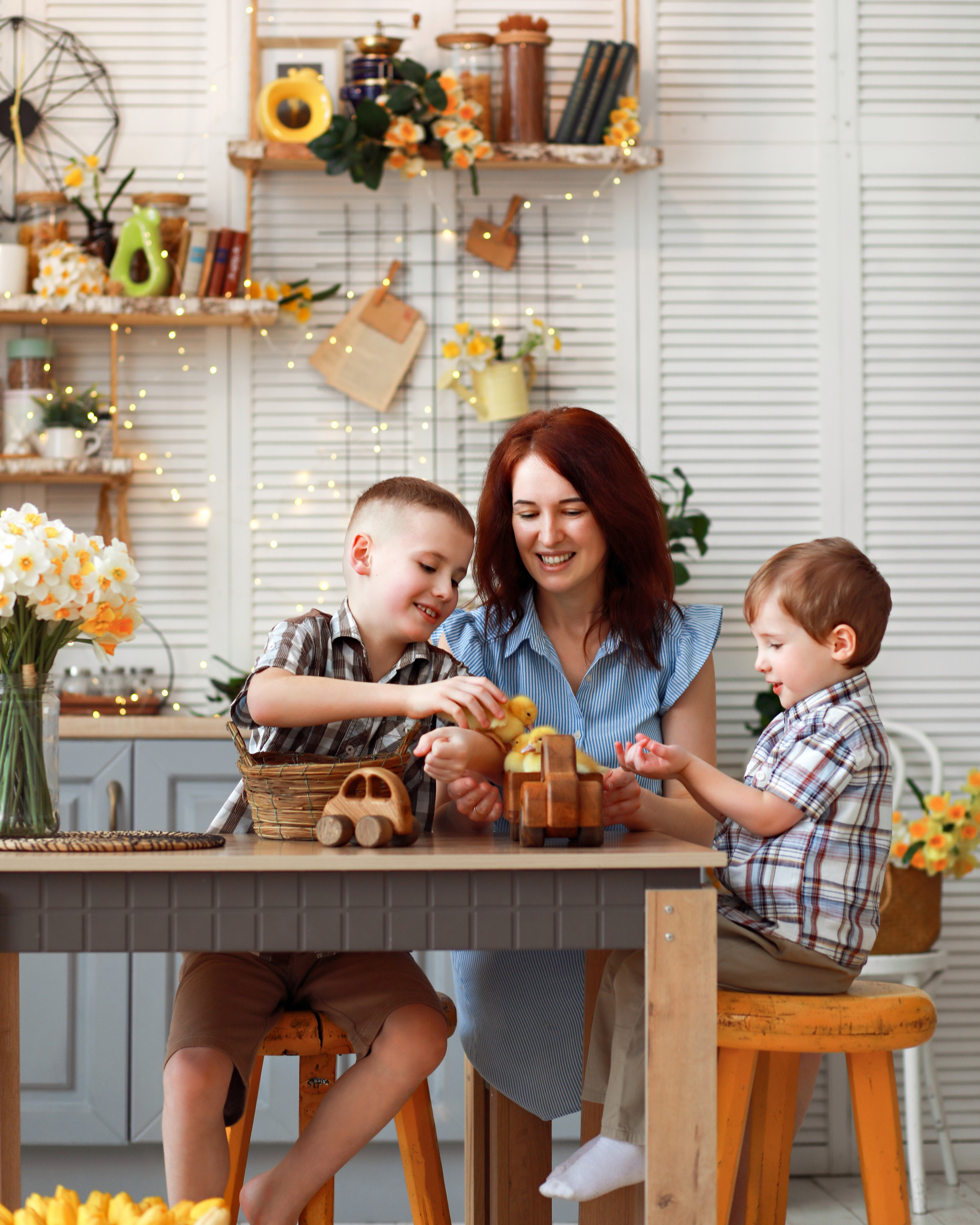 Семейная фотосессия с утятами. Детский и семейный фотограф г. Москва Оксана Катаджи