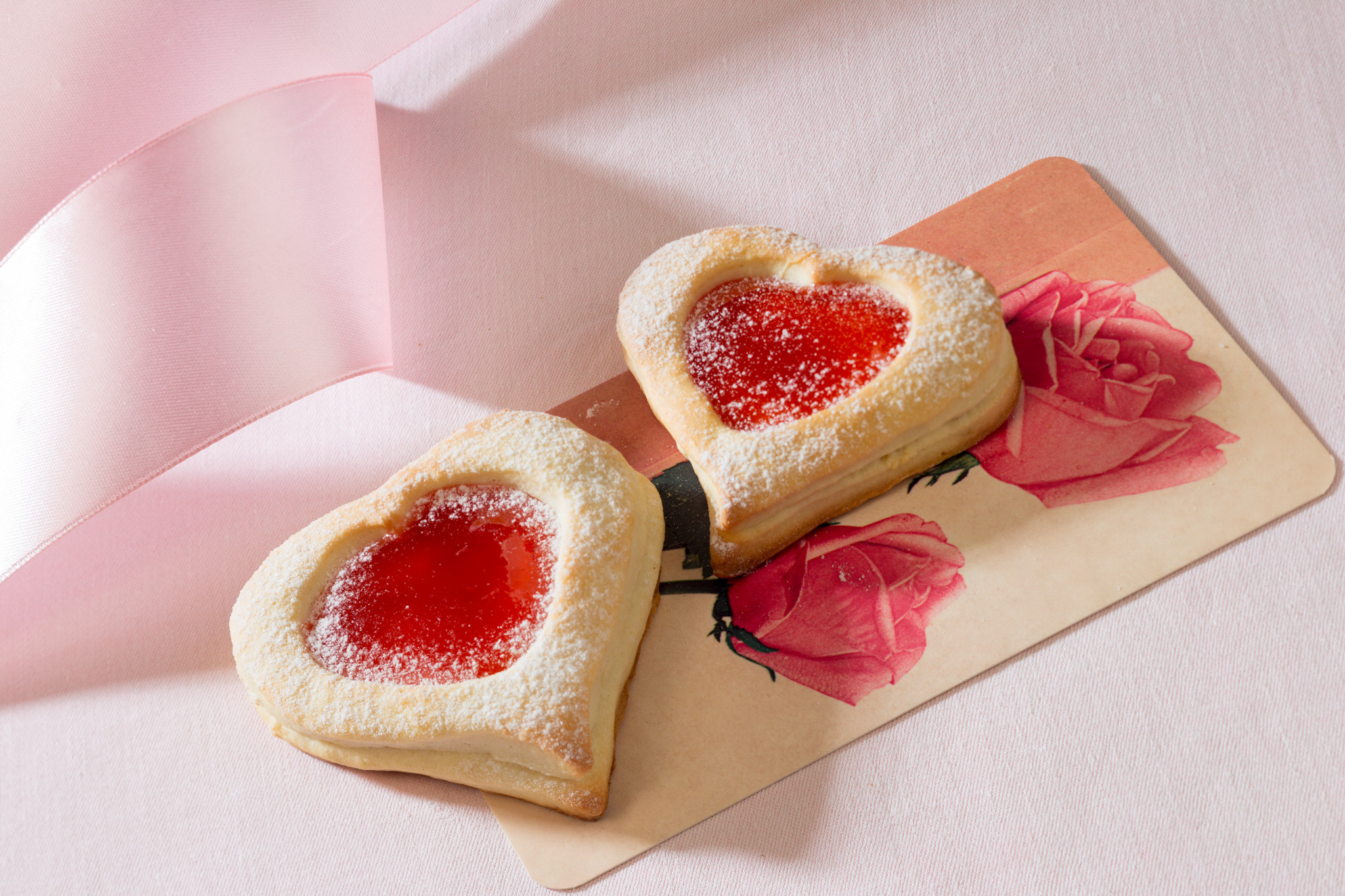 Печенье сердечки, съёмка для журнала Антенна