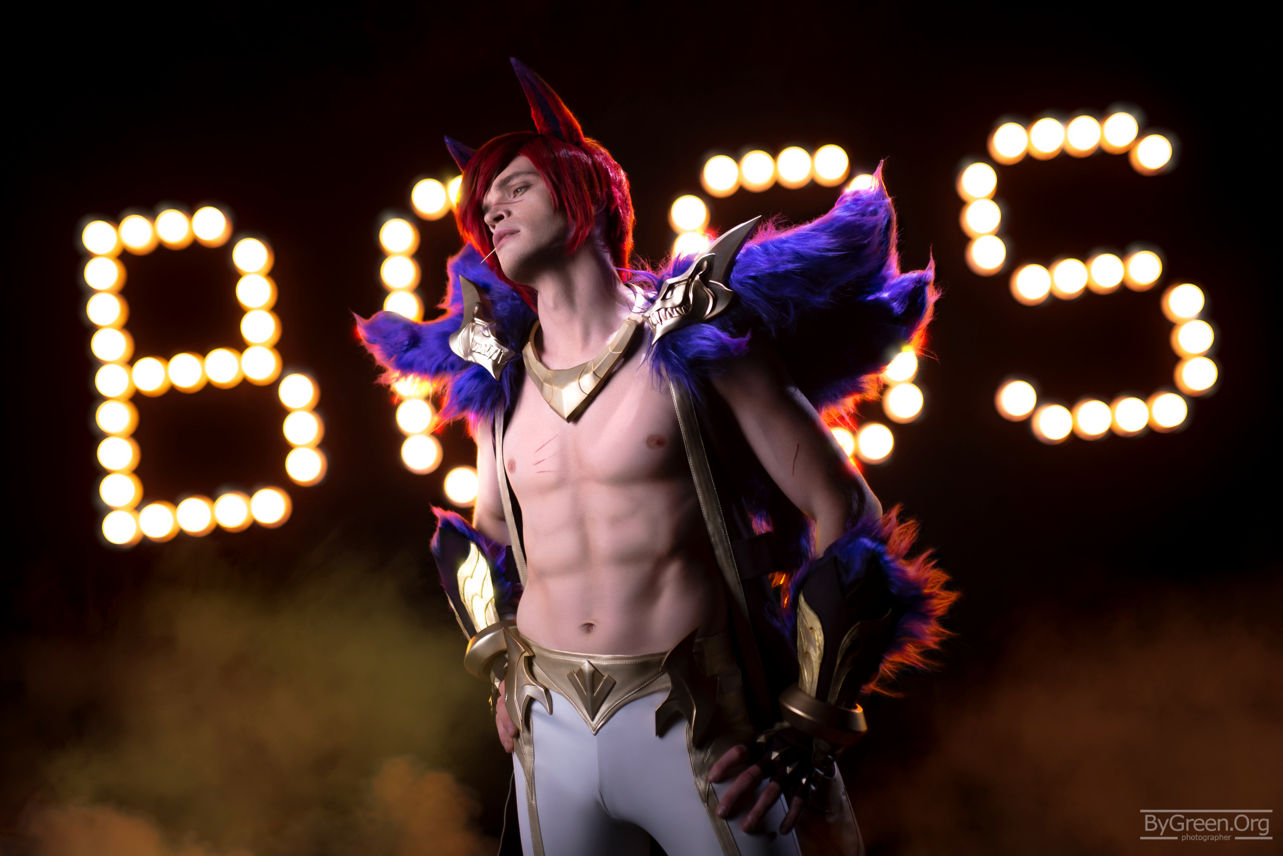 Sett sexy cosplay league of legends male The Boss