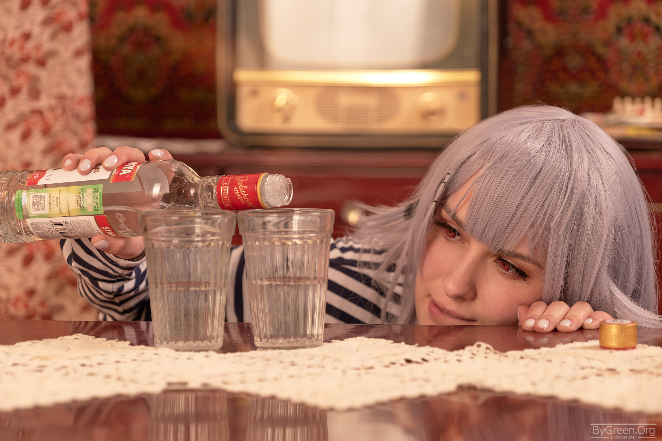 Top cosplay Azur Lane SN Gangut USSR Version with Vodka
