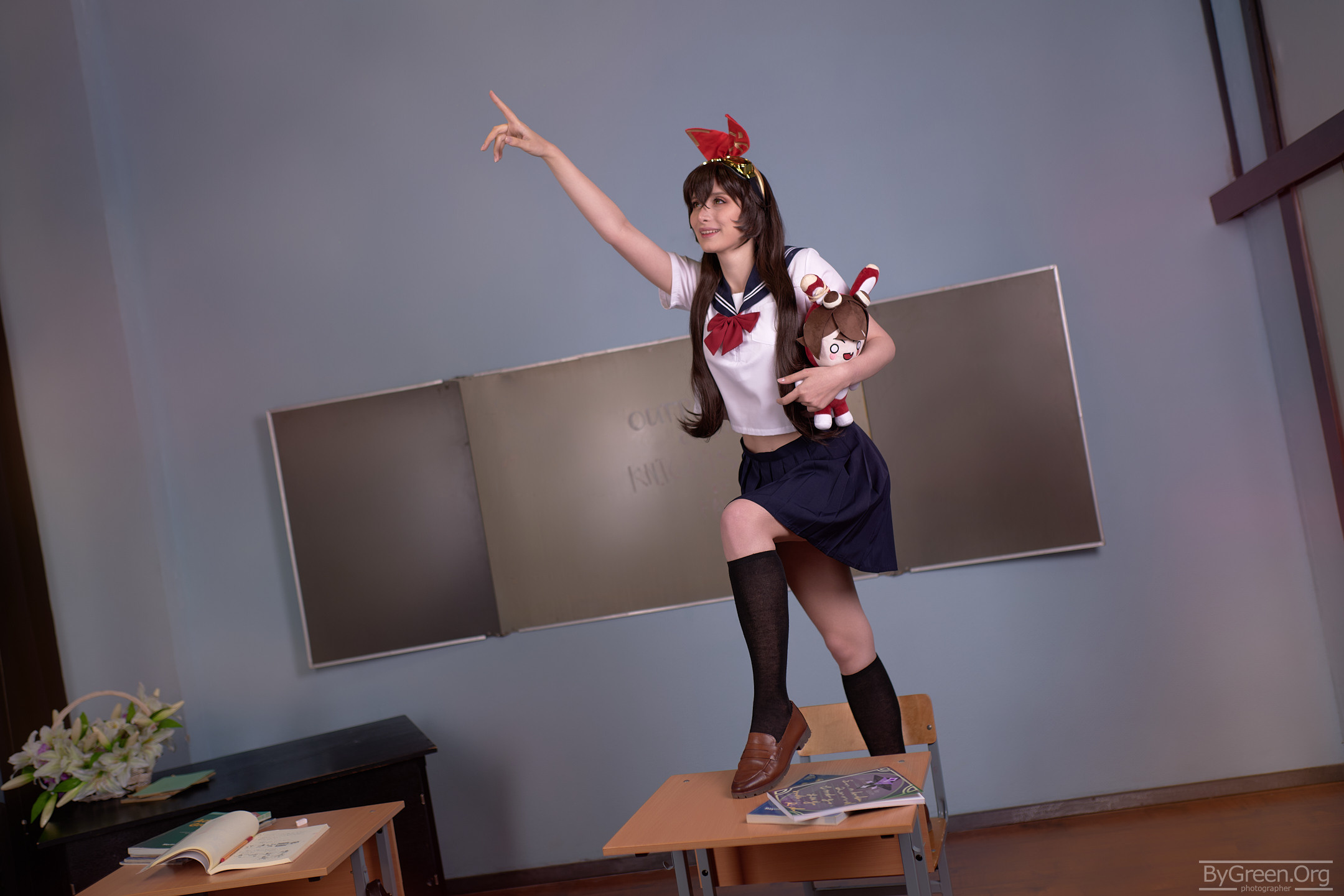 Amber in School Uniform Top Genshin Impact cosplay 