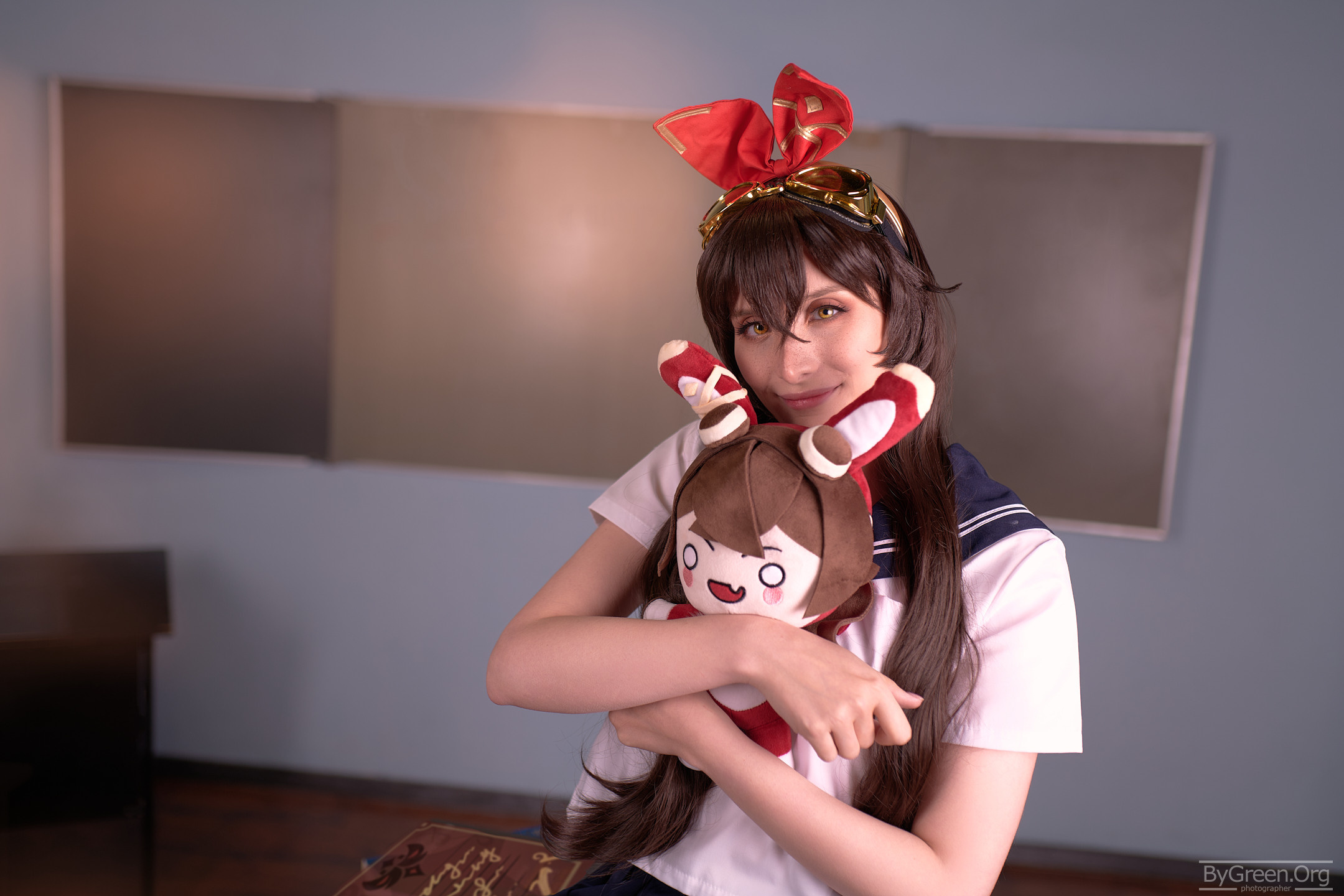 Amber in School Uniform Top Genshin Impact cosplay 