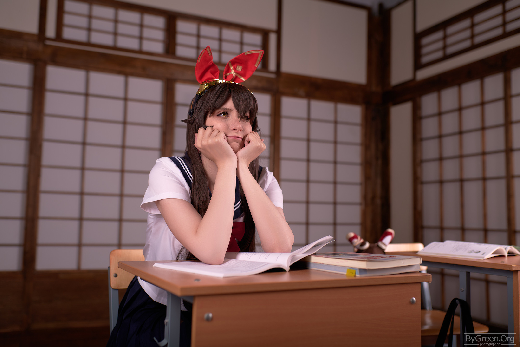 Amber in School Uniform Top Genshin Impact cosplay 