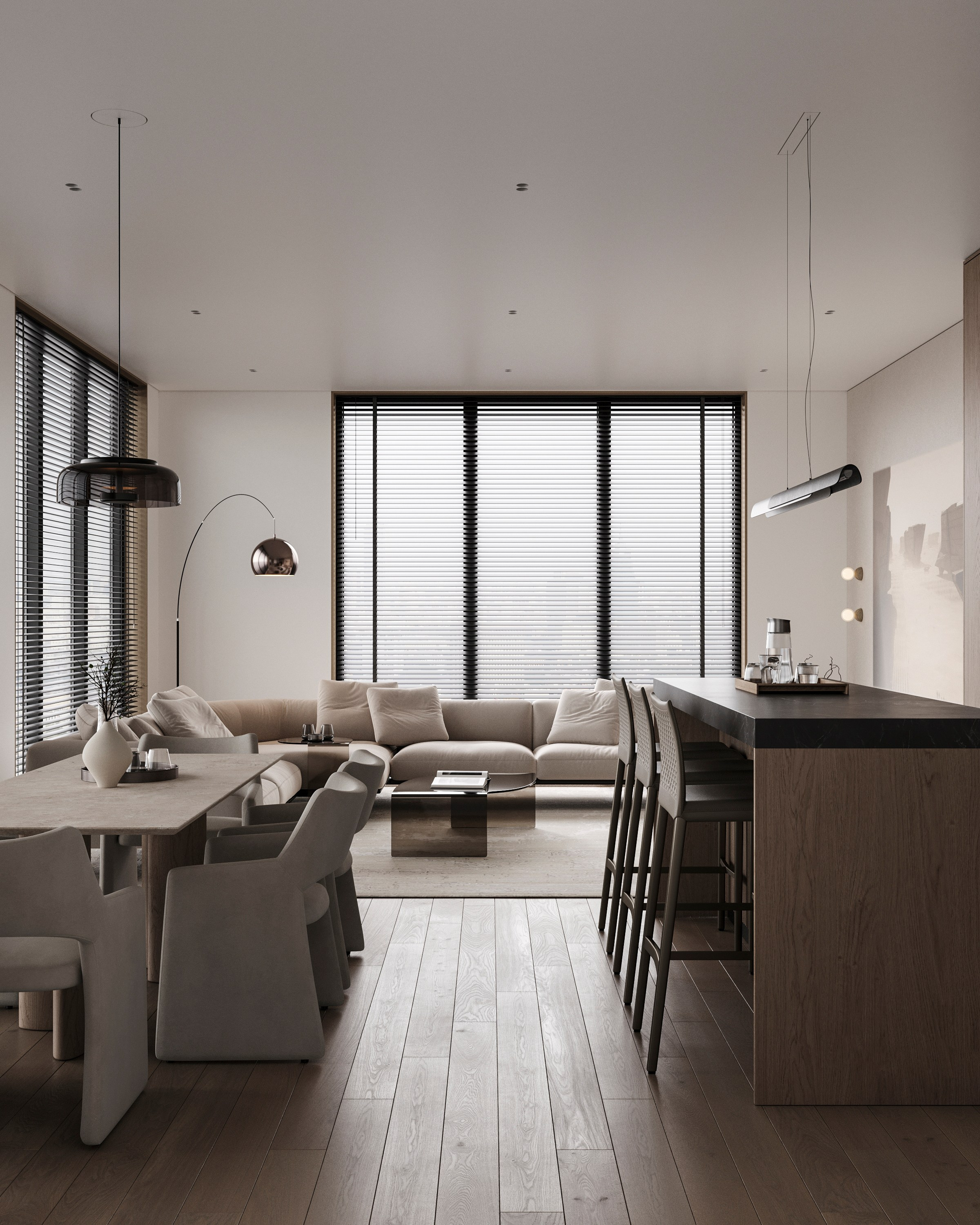 MONOCHROME | CONCEPTUAL PROJECT. Interior Visualization by Valerie Stetyukevich