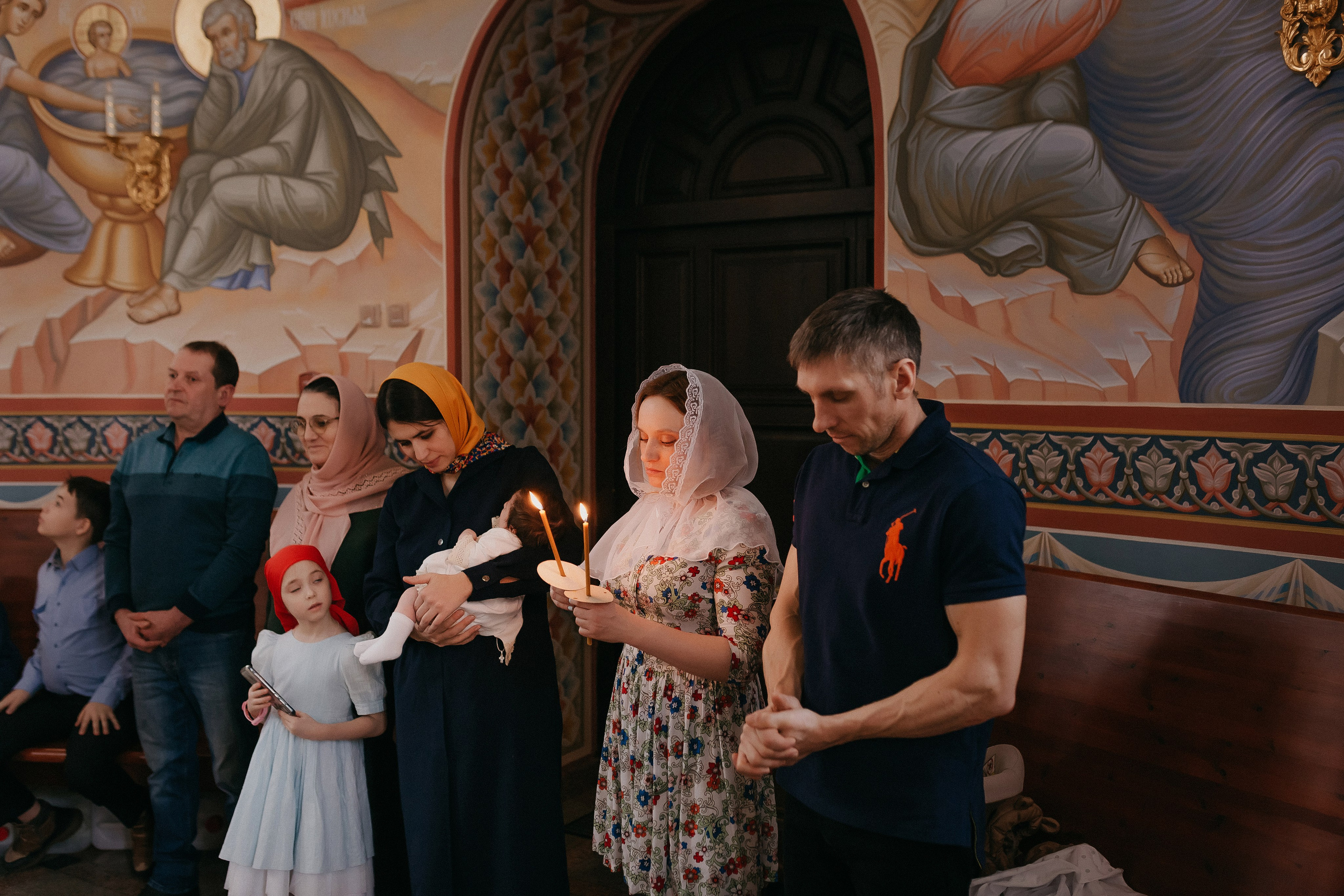 Крещение Арины. Храм Георгия Победоносца. Семейный фотограф в Сургуте