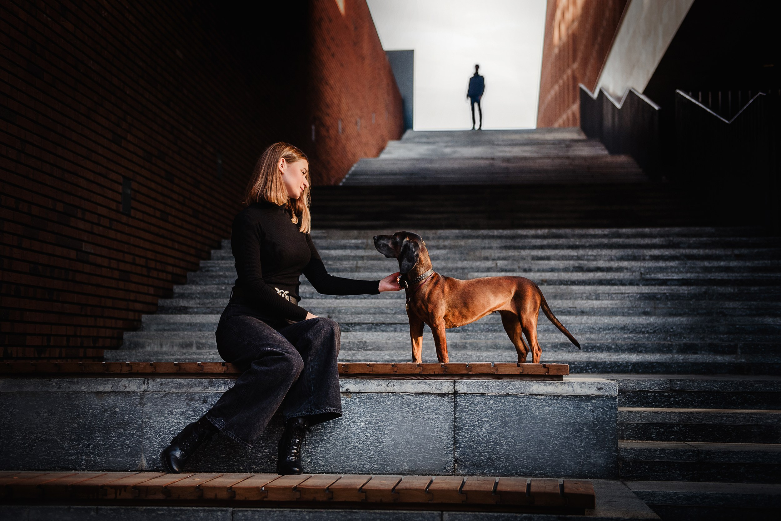 Катя, Дима и Дакота. Городская Love Story. Семейный Фотограф в Москве Ирина Хохлова