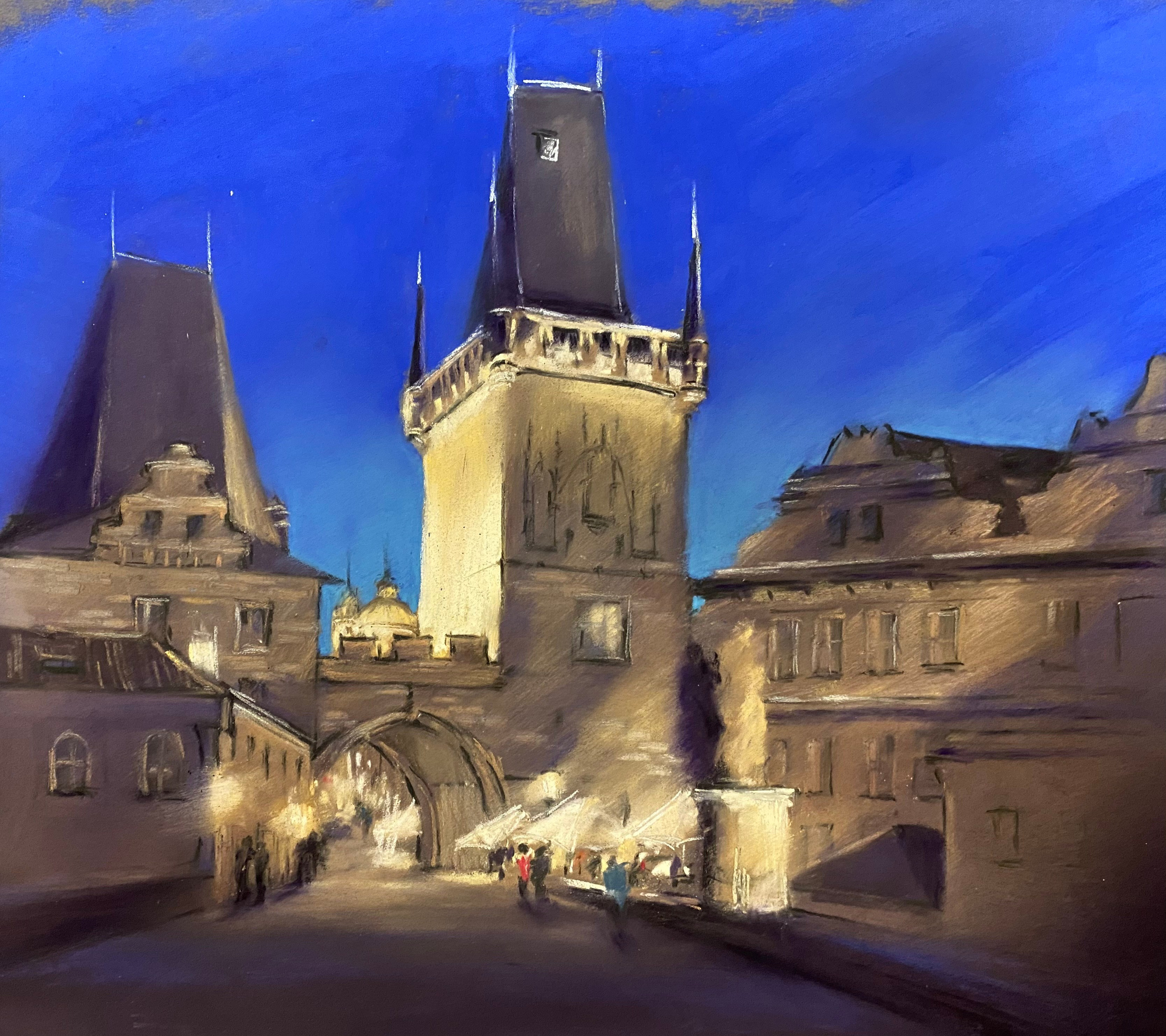 Прага. Пастель, 33х24см.