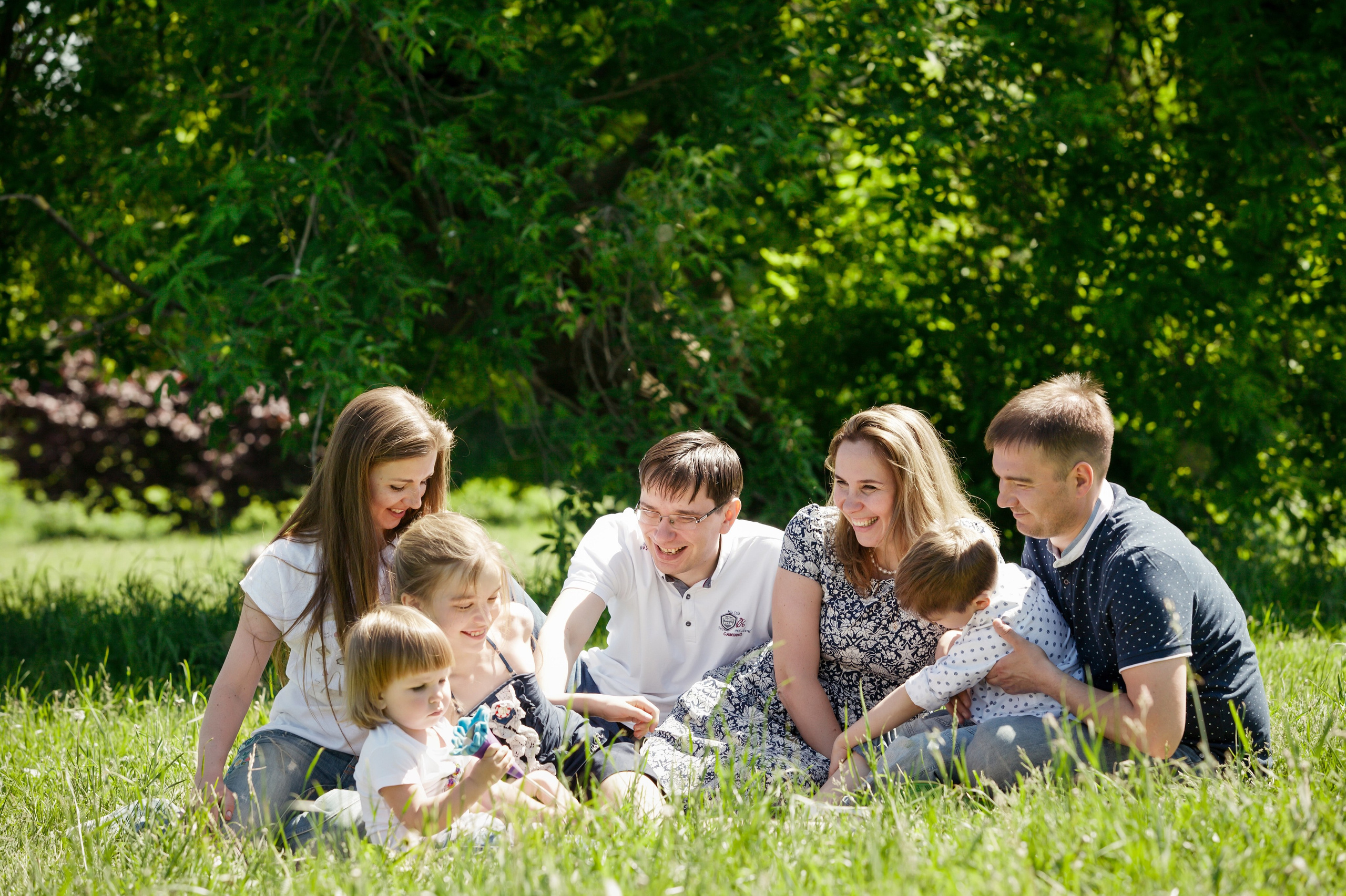 Семейная съемка в парке. Фотографы в Москве Светлана Устинова и Сергей Грачев