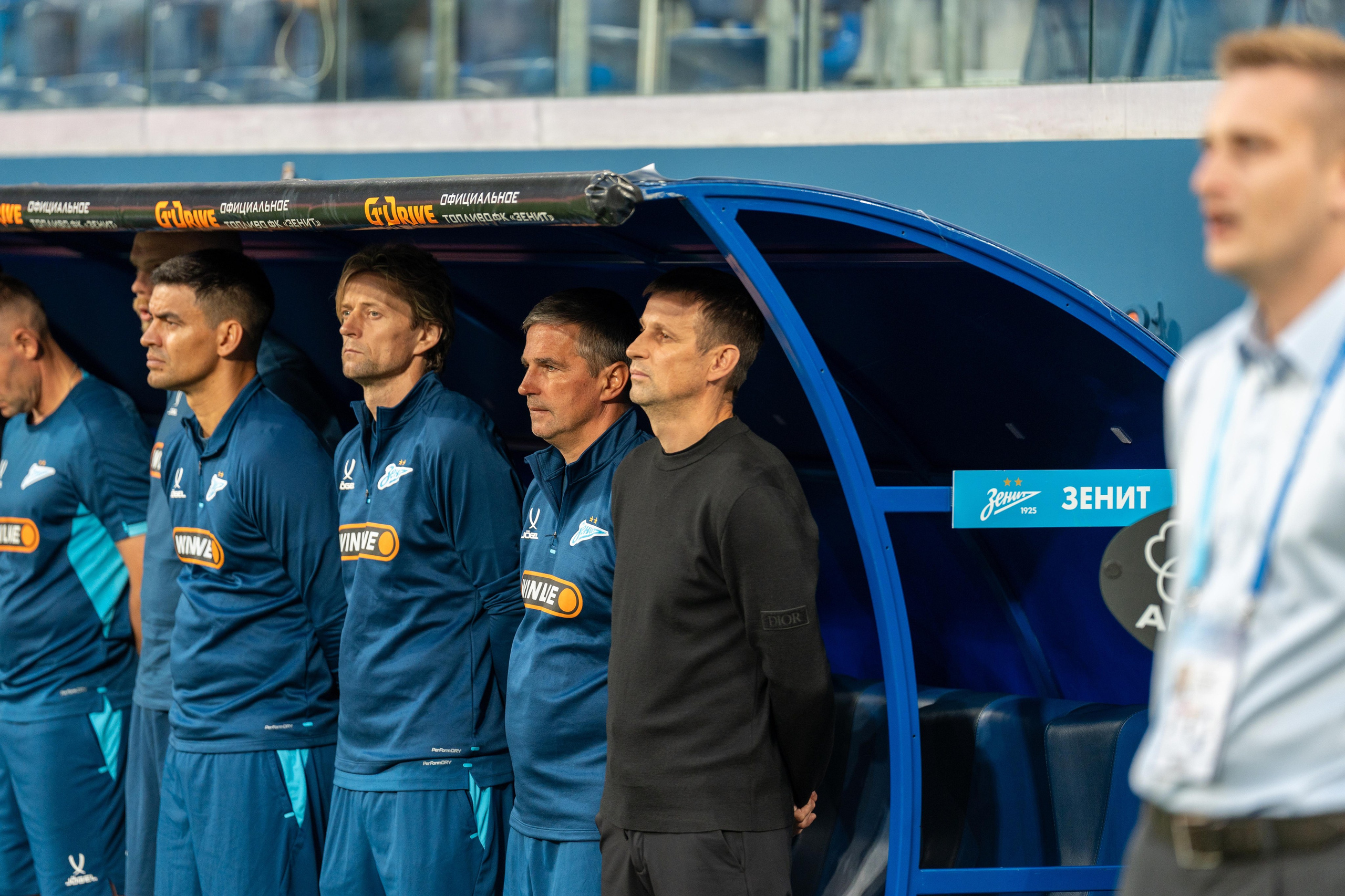 Репортажная спортивная съемка матча „Зенит“–Сьон в Санкт-Петербурге