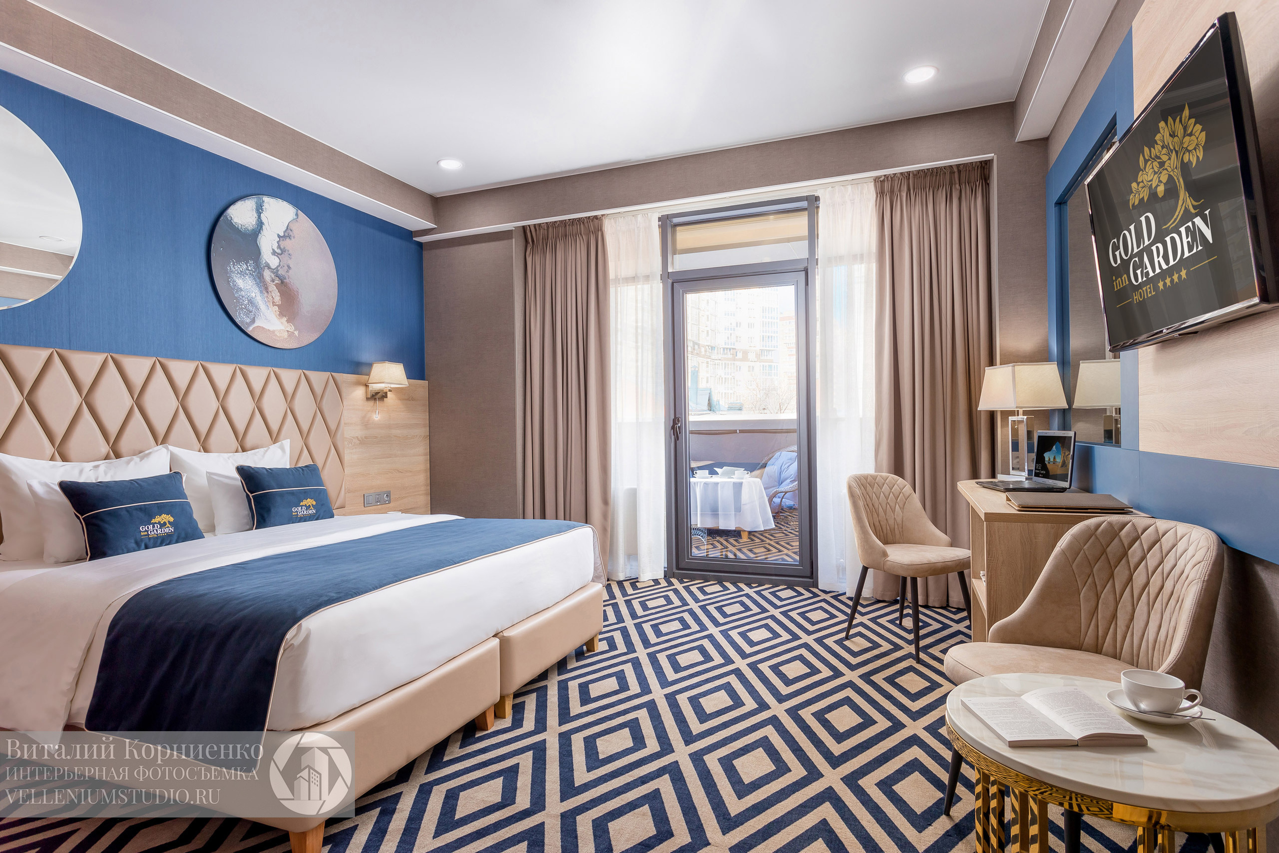 Фотосъемка отеля в Краснодаре Gold in Garden 4*. Интерьерный фотограф Краснодар: профессионально по доступным ценам