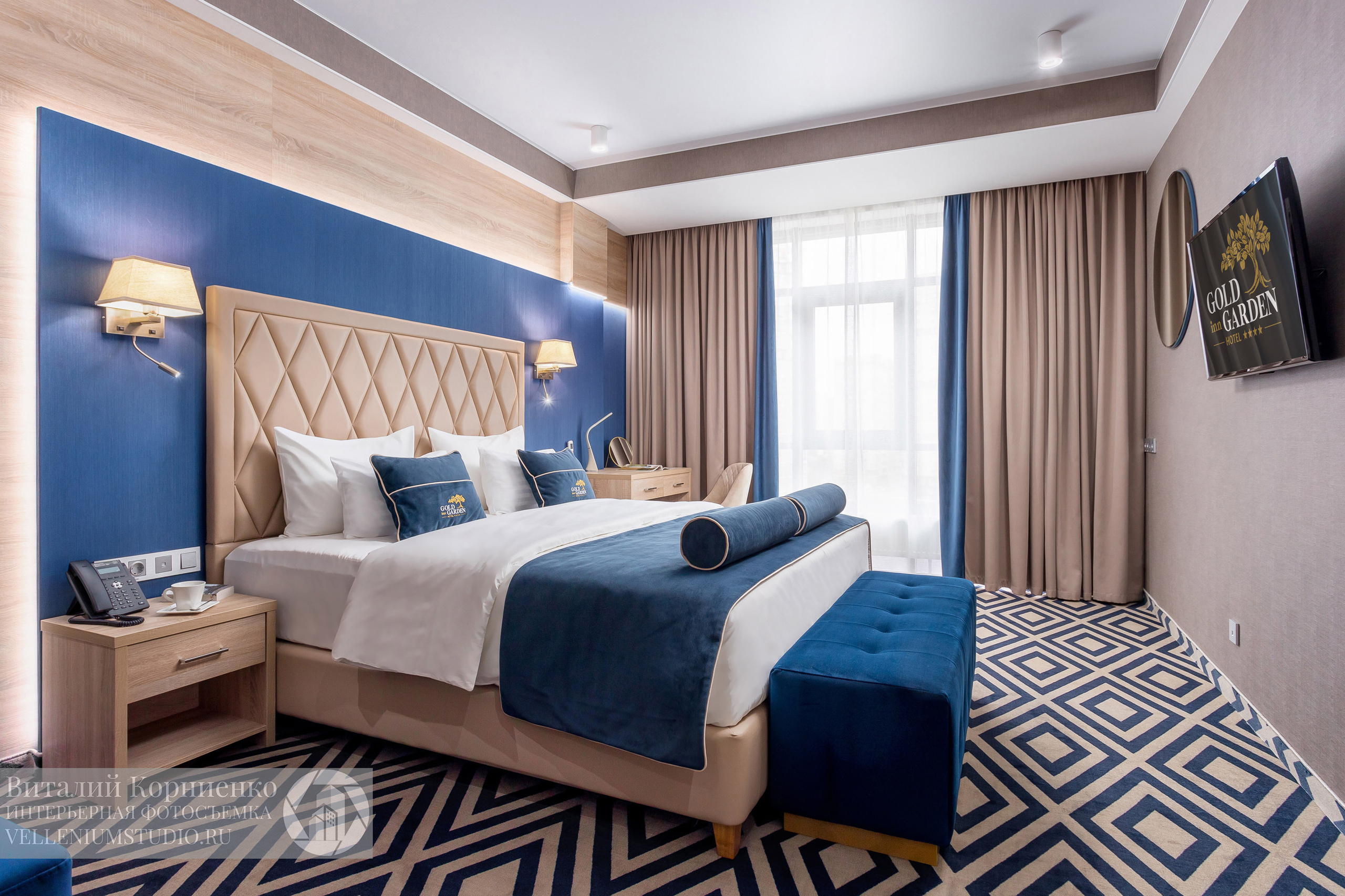 Фотосъемка отеля в Краснодаре Gold in Garden 4*. Интерьерный фотограф Краснодар: профессионально по доступным ценам