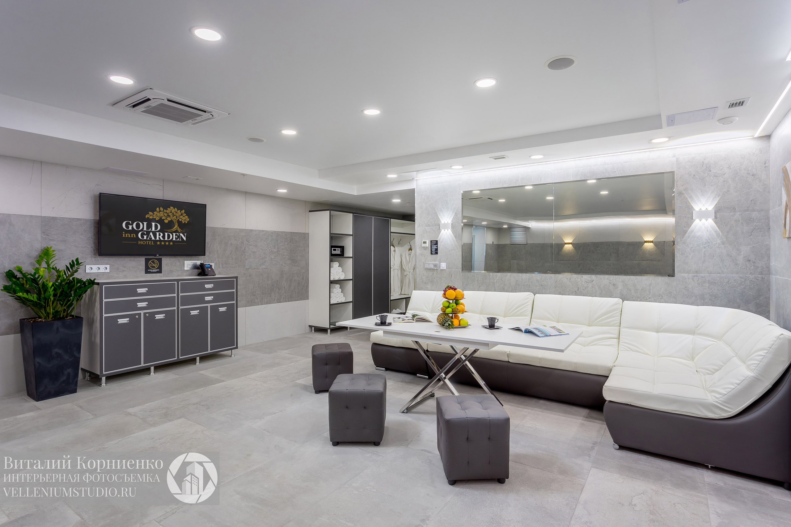 Фотосъемка отеля в Краснодаре Gold in Garden 4*. Интерьерный фотограф Краснодар: профессионально по доступным ценам