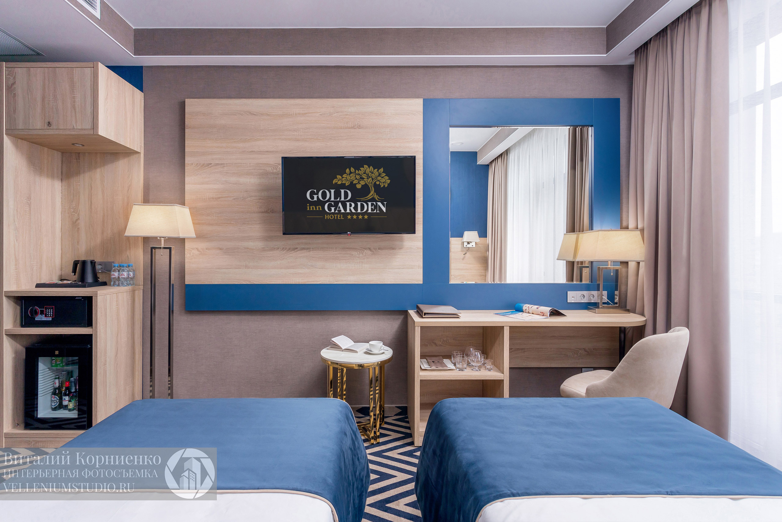 Фотосъемка отеля в Краснодаре Gold in Garden 4*. Интерьерный фотограф Краснодар: профессионально по доступным ценам