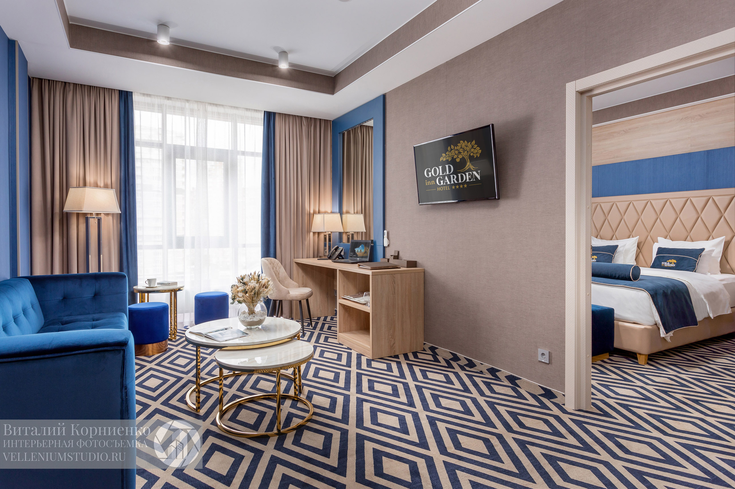 Фотосъемка отеля в Краснодаре Gold in Garden 4*. Интерьерный фотограф Краснодар: профессионально по доступным ценам