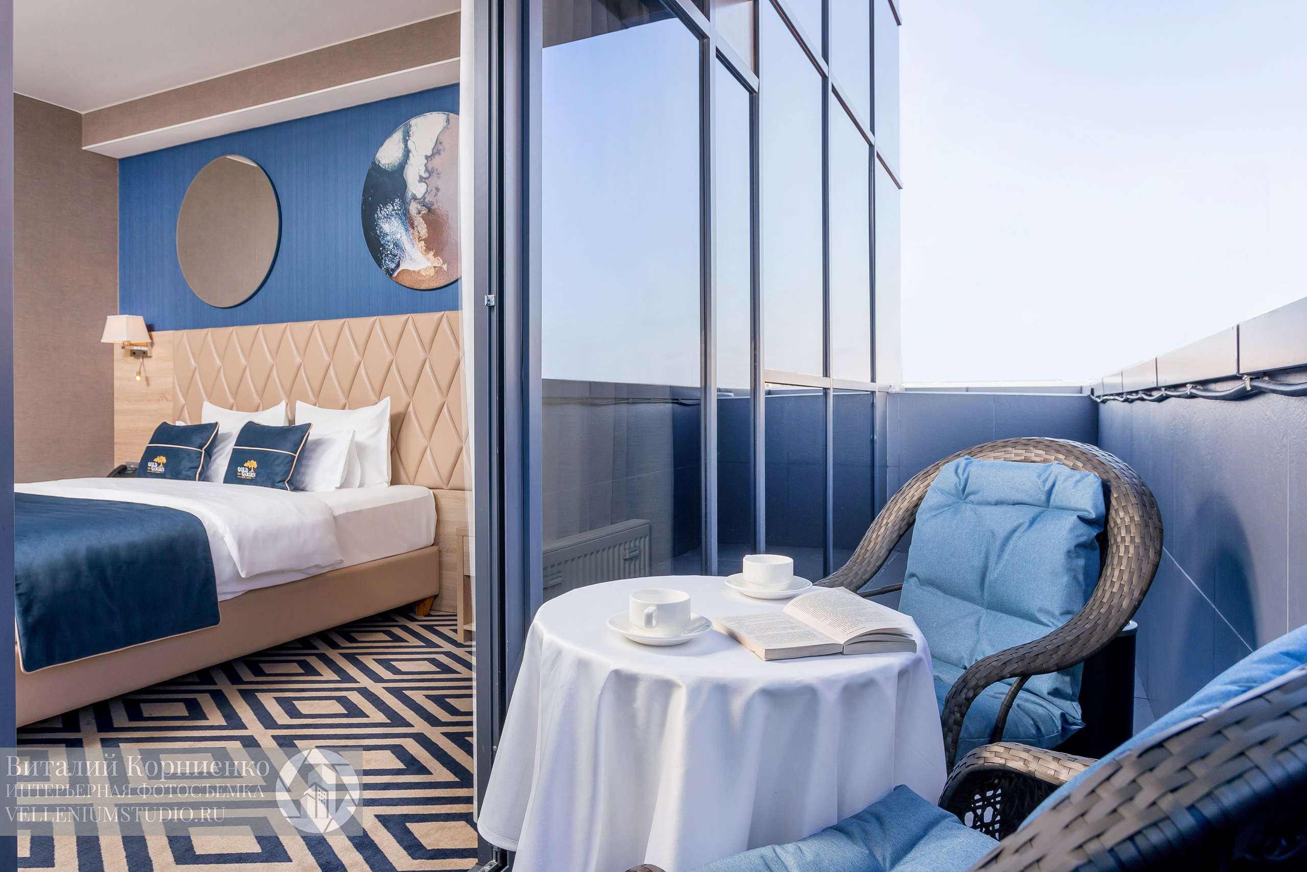 Фотосъемка отеля в Краснодаре Gold in Garden 4*. Интерьерный фотограф Краснодар: профессионально по доступным ценам