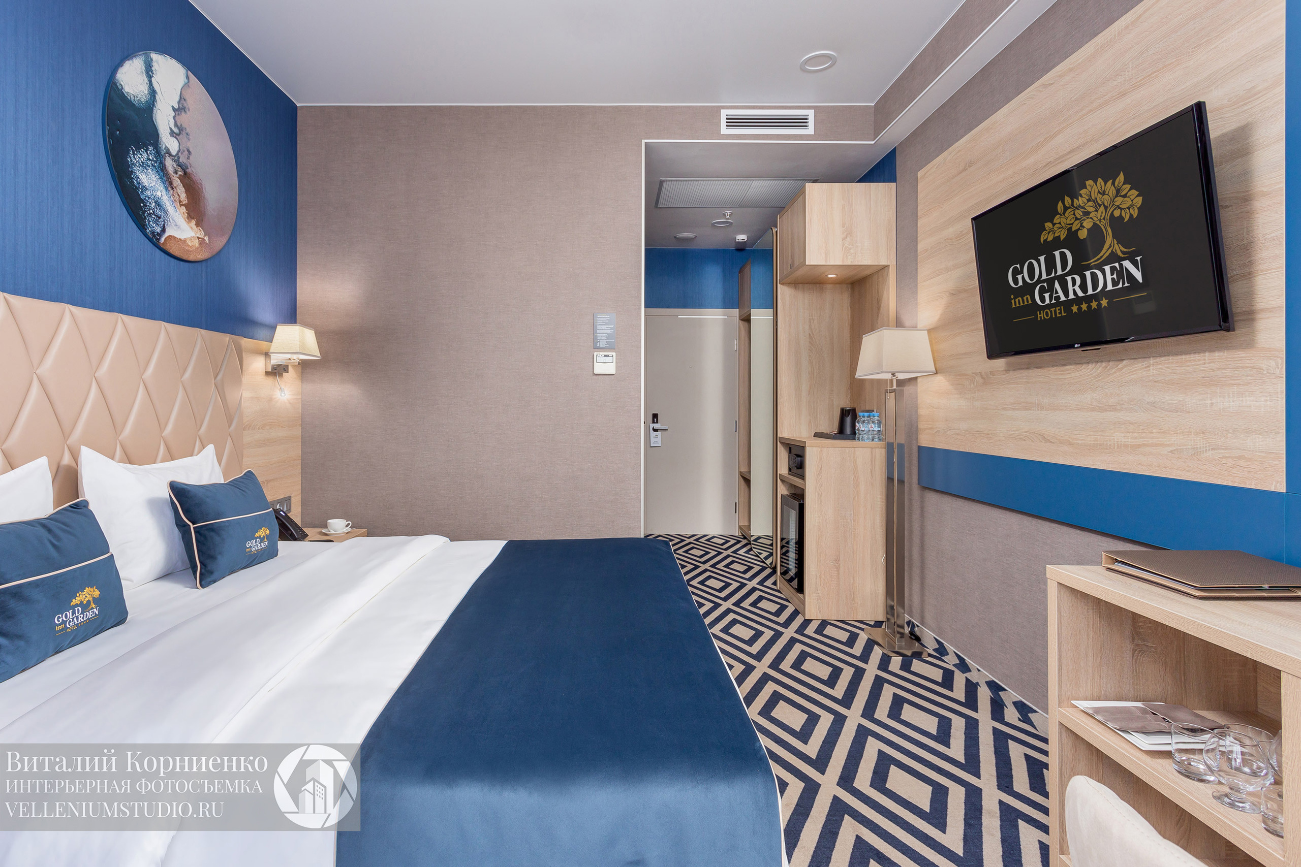 Фотосъемка отеля в Краснодаре Gold in Garden 4*. Интерьерный фотограф Краснодар: профессионально по доступным ценам