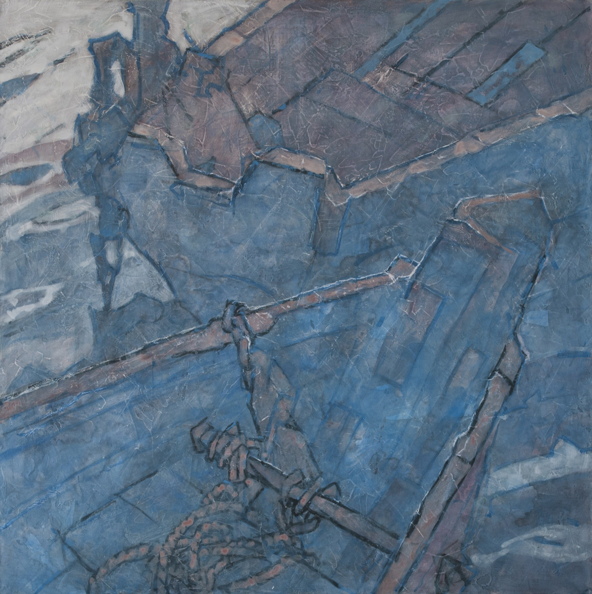 Валентин Фёдоров "Две лодки" 100x100 см, холст, масло, 2025 г., 195 000 руб.